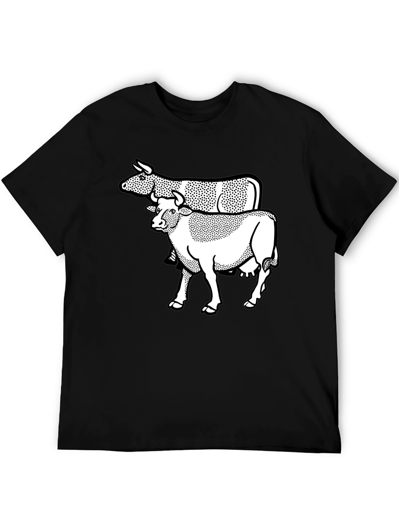 Cow Graphic Black T-Shirt