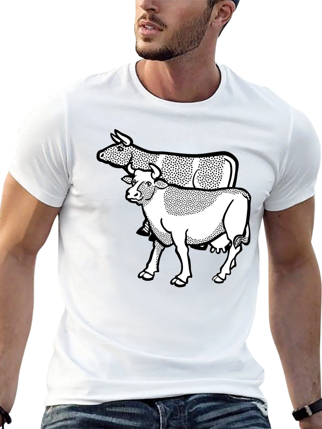 Cow Graphic Black T-Shirt