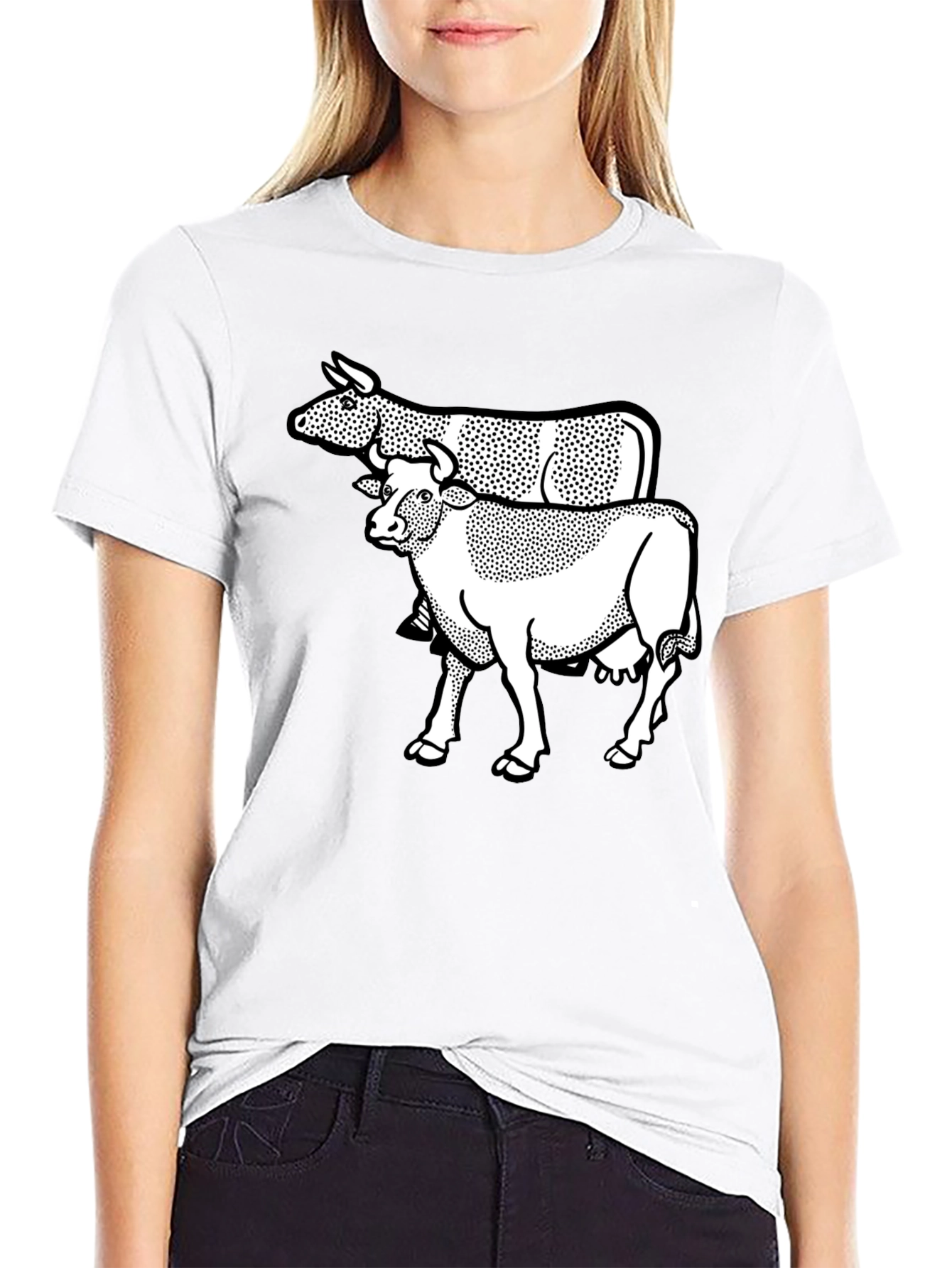 Cow Graphic Black T-Shirt