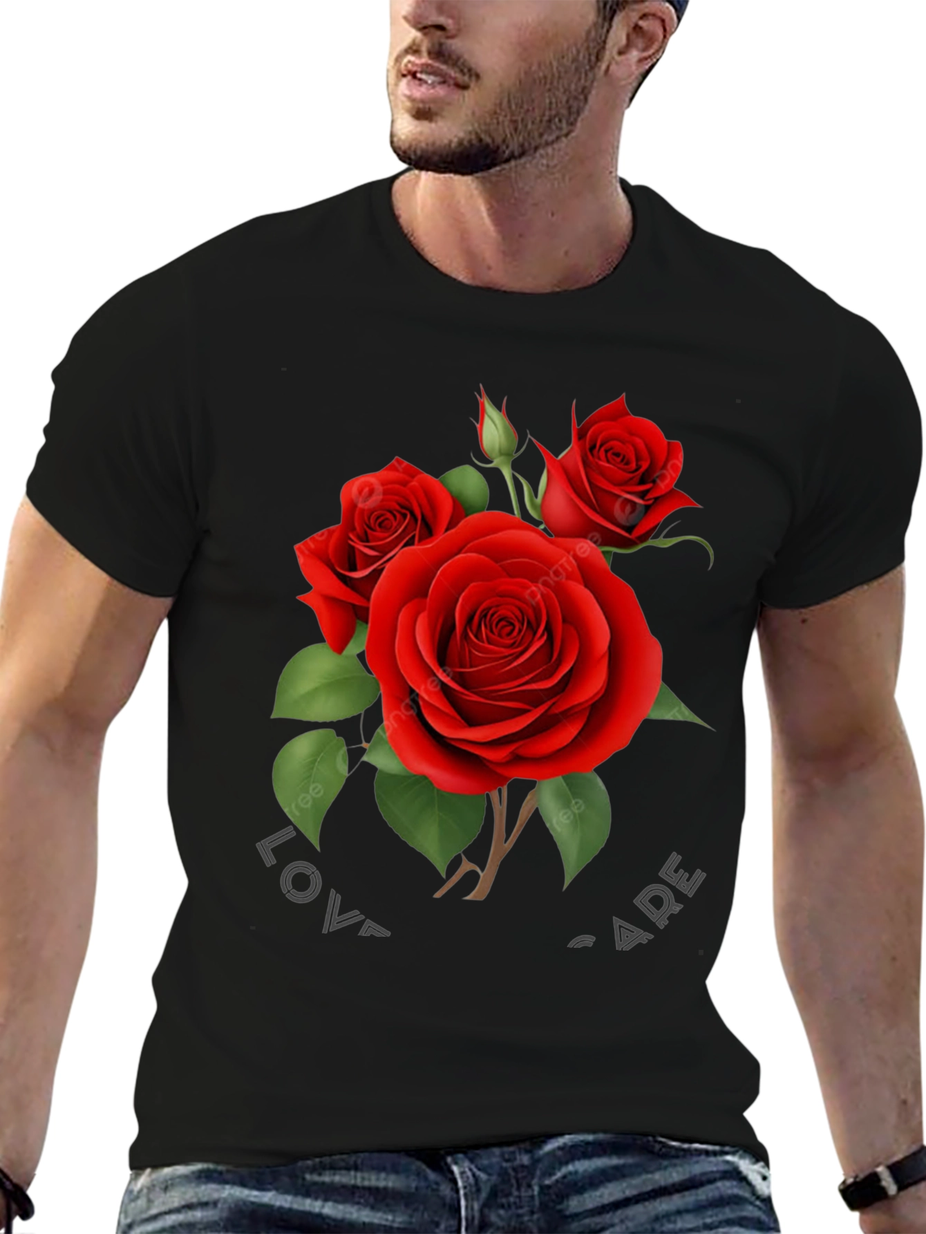 Romantic Rose Graphic T-Shirt
