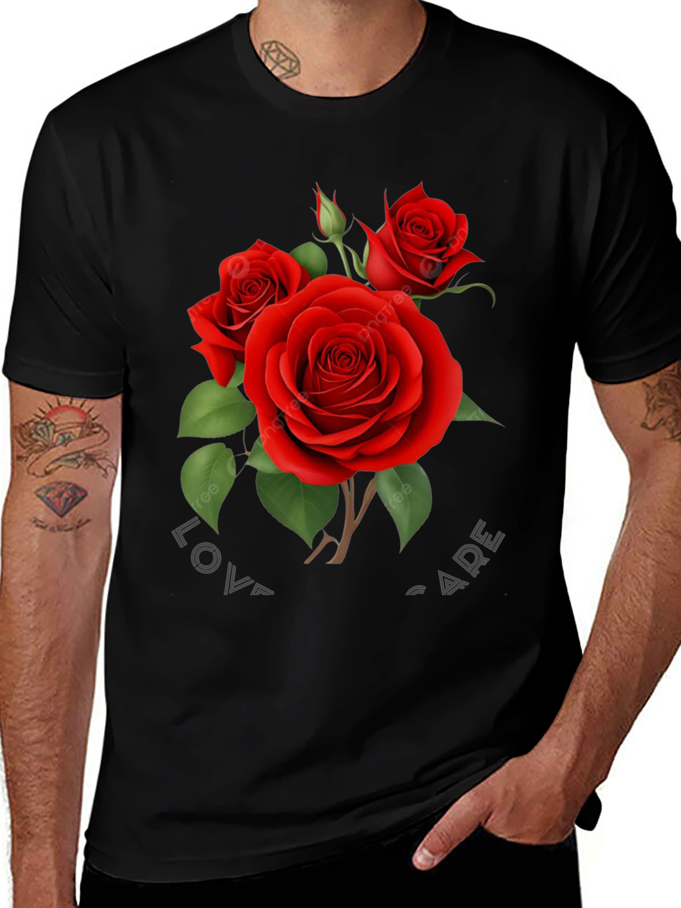 Romantic Rose Graphic T-Shirt