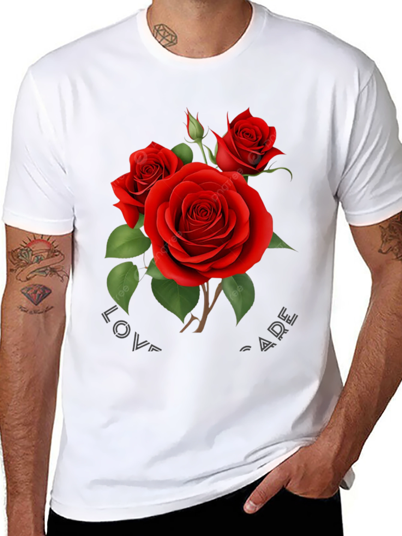 Romantic Rose Graphic T-Shirt