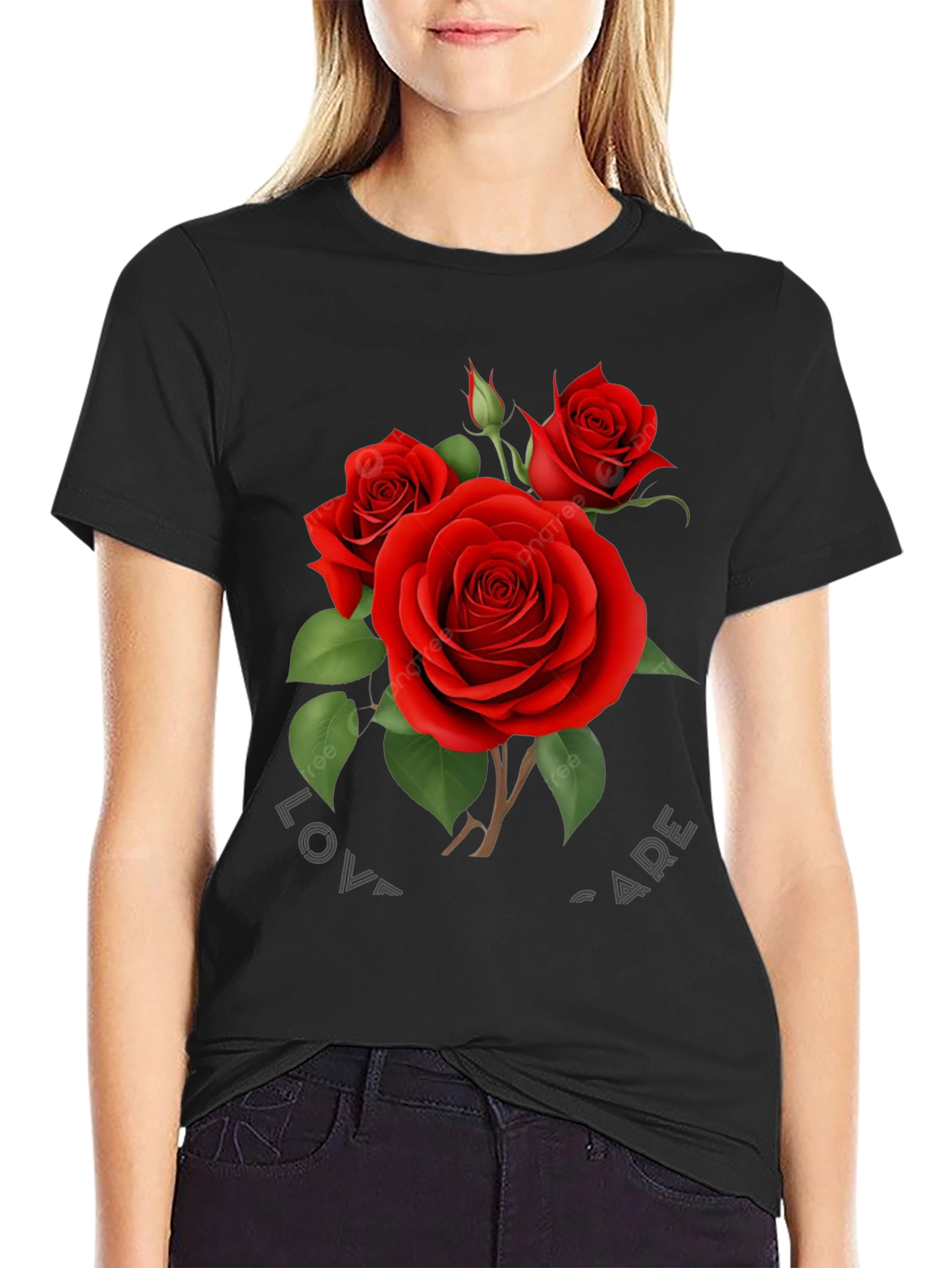 Romantic Rose Graphic T-Shirt