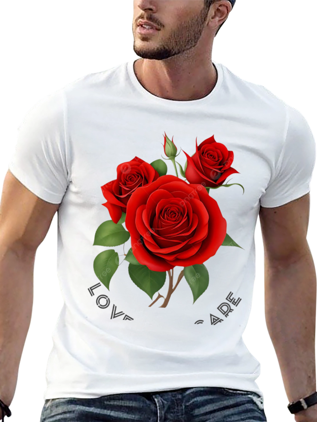 Romantic Rose Graphic T-Shirt