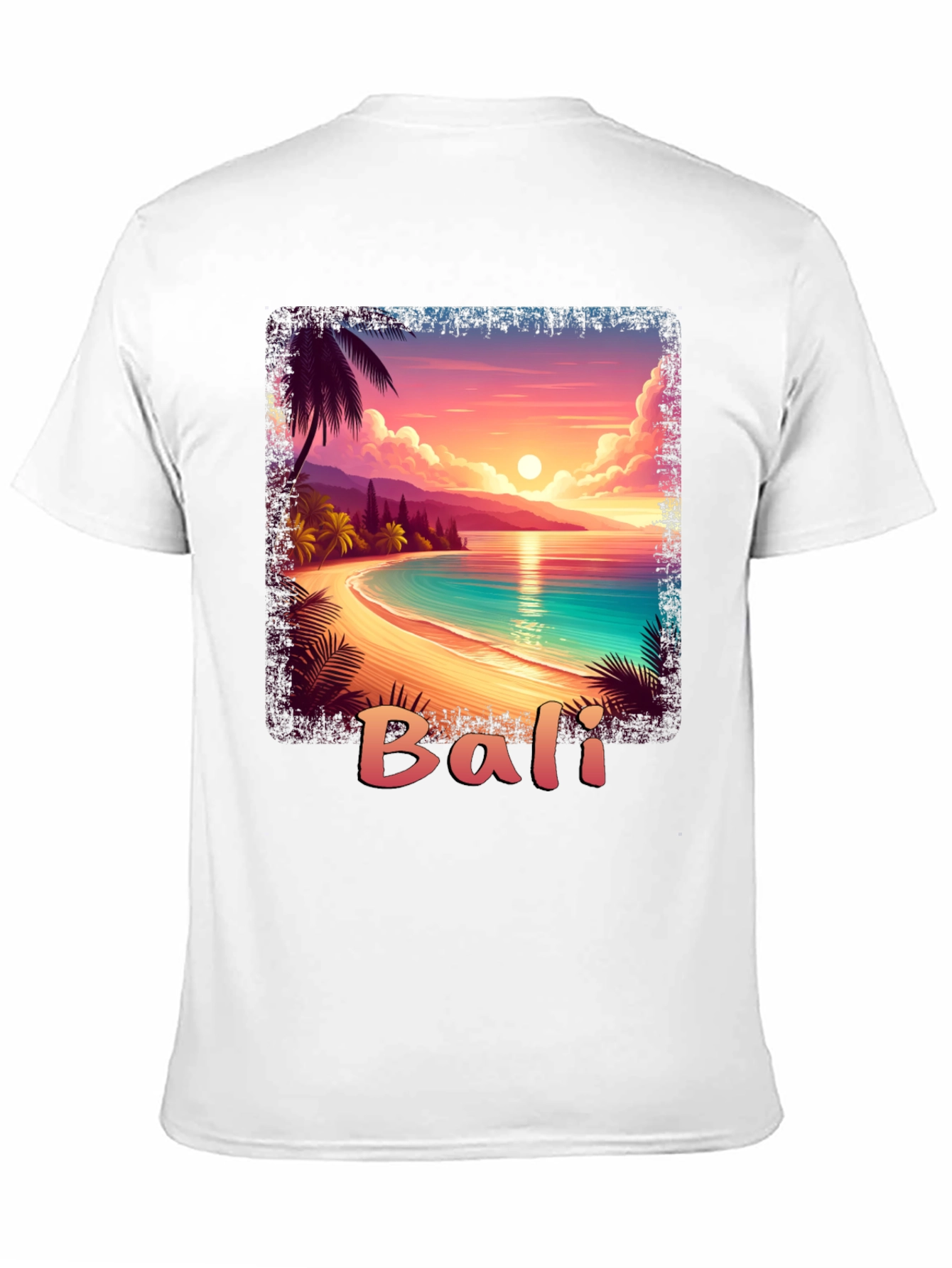 Bali Sunset Graphic Tee - Tropical Beach Vibe