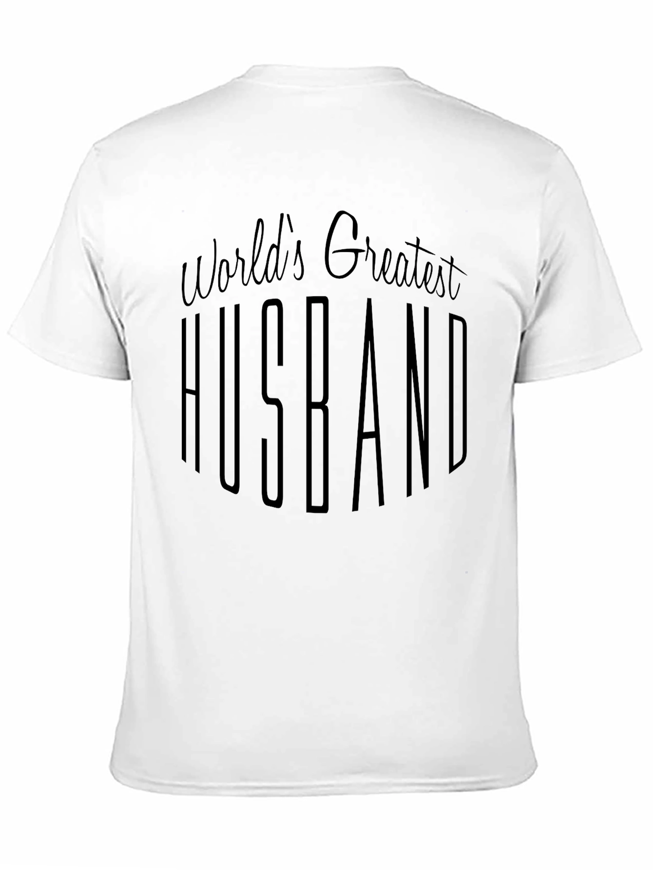 Worlds Greatest Husband Black Graphic T-Shirt