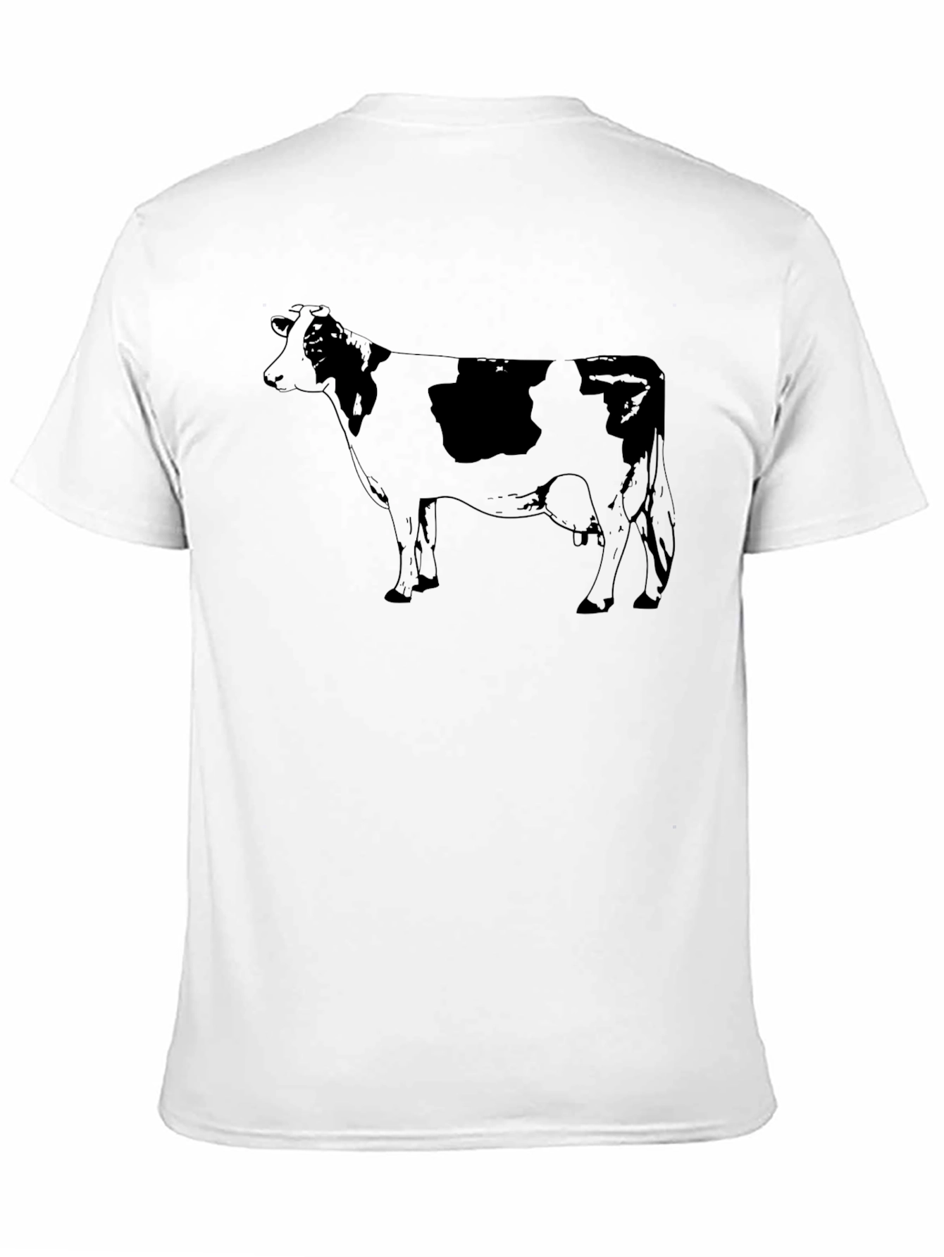 Cow Graphic Tee - Unisex Black Cotton T-Shirt