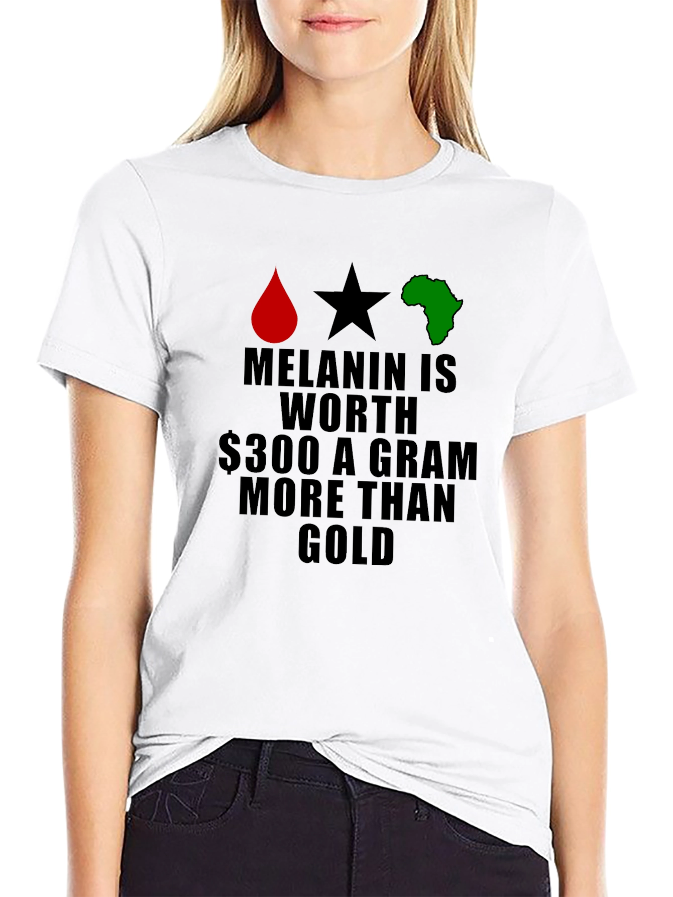 Melanin Worth More Than Gold Black T-Shirt