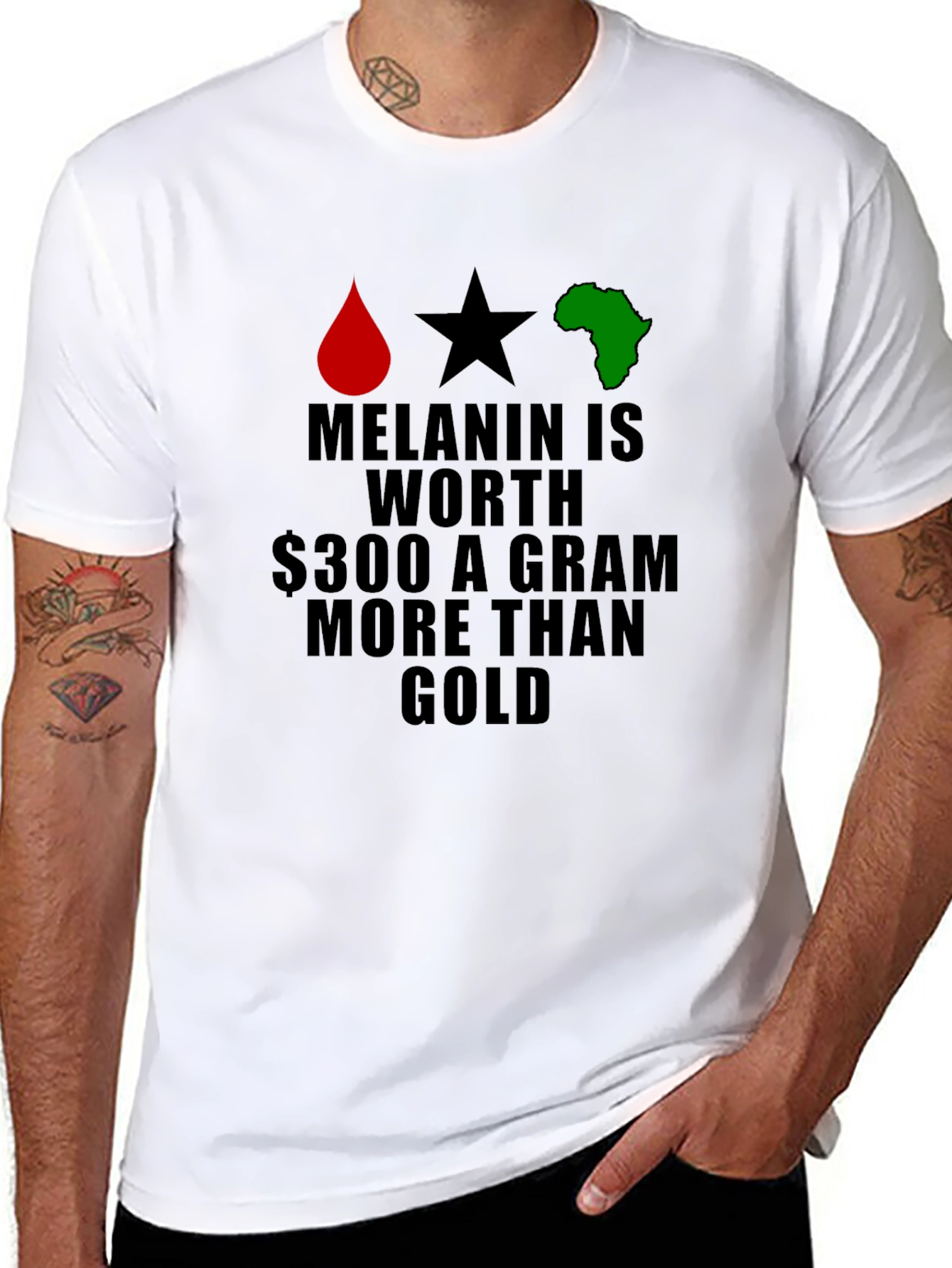 Melanin Worth More Than Gold Black T-Shirt