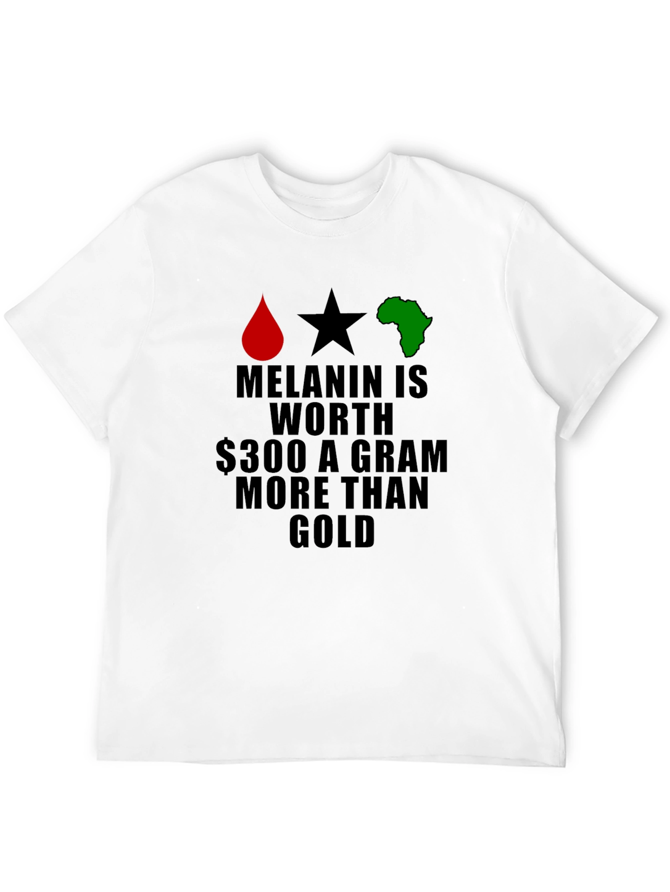 Melanin Worth More Than Gold Black T-Shirt