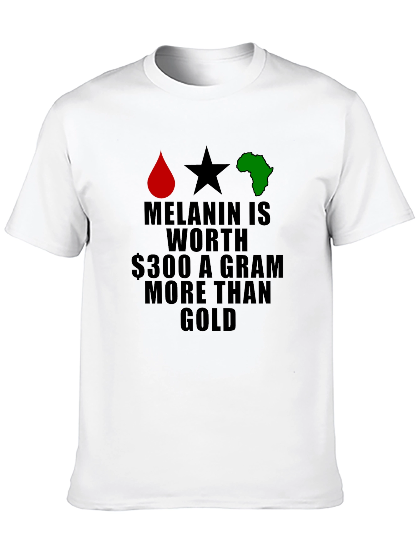 Melanin Worth More Than Gold Black T-Shirt