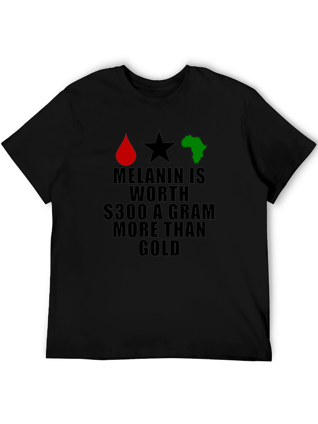 Melanin Worth More Than Gold Black T-Shirt