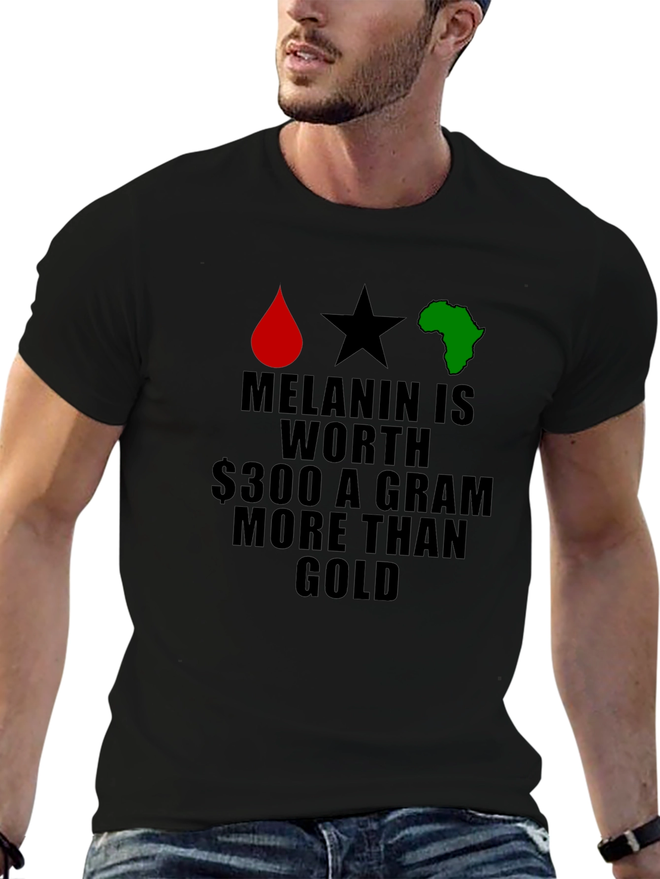 Melanin Worth More Than Gold Black T-Shirt