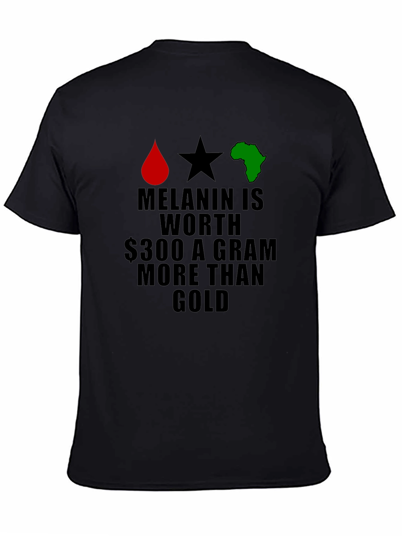 Melanin Worth More Than Gold Black T-Shirt