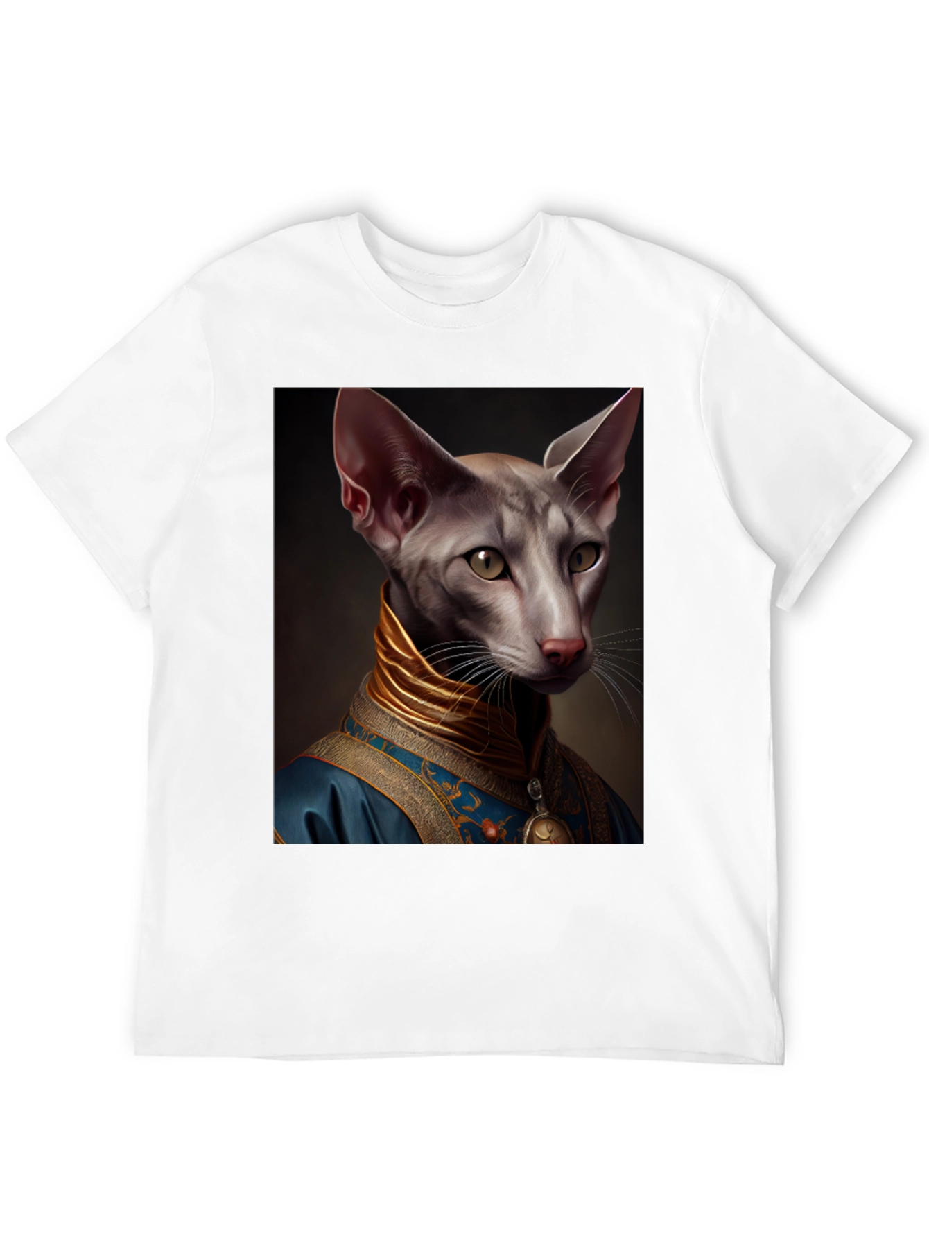 Regal Cat Portrait T-Shirt - Unique Graphic Tee
