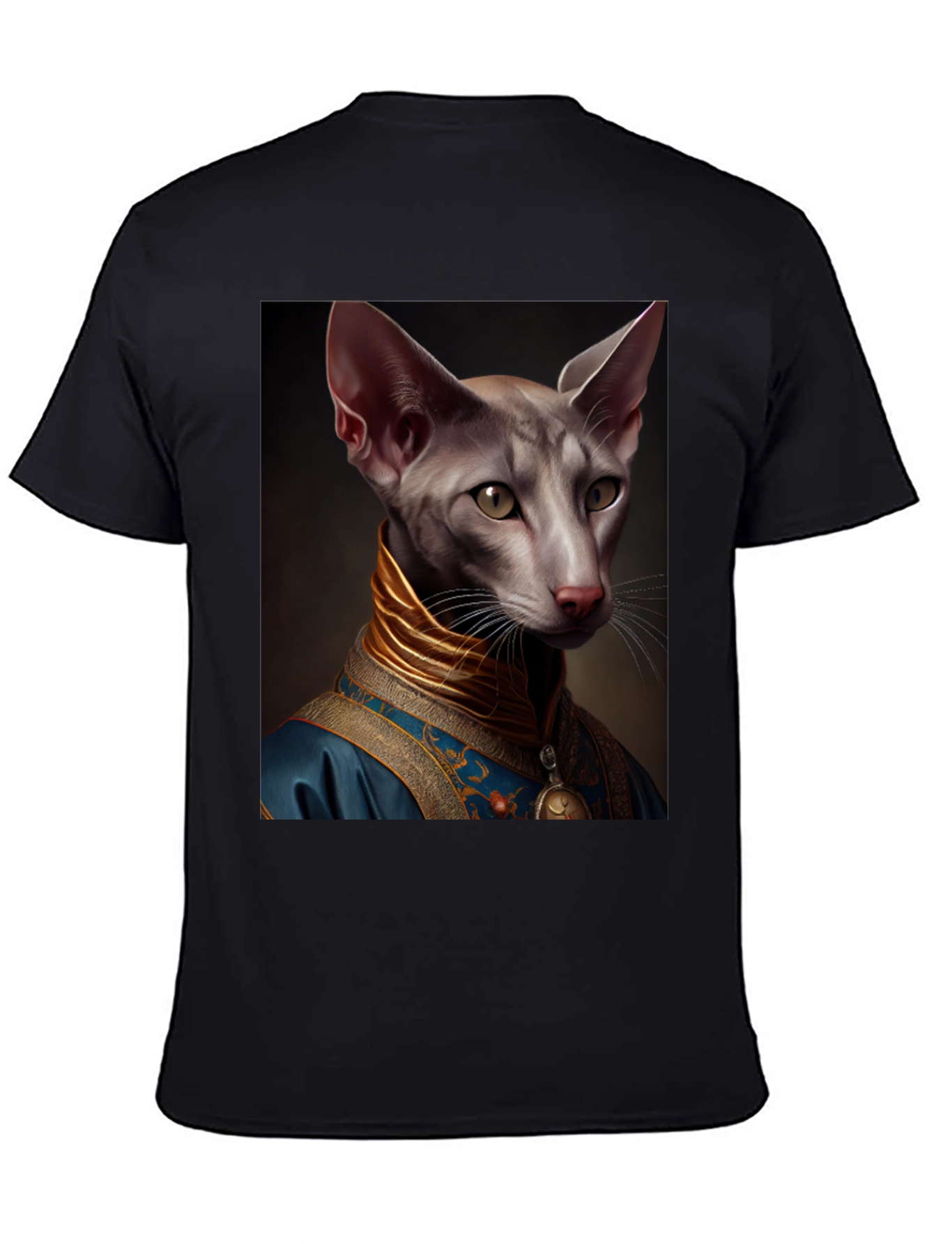 Regal Cat Portrait T-Shirt - Unique Graphic Tee