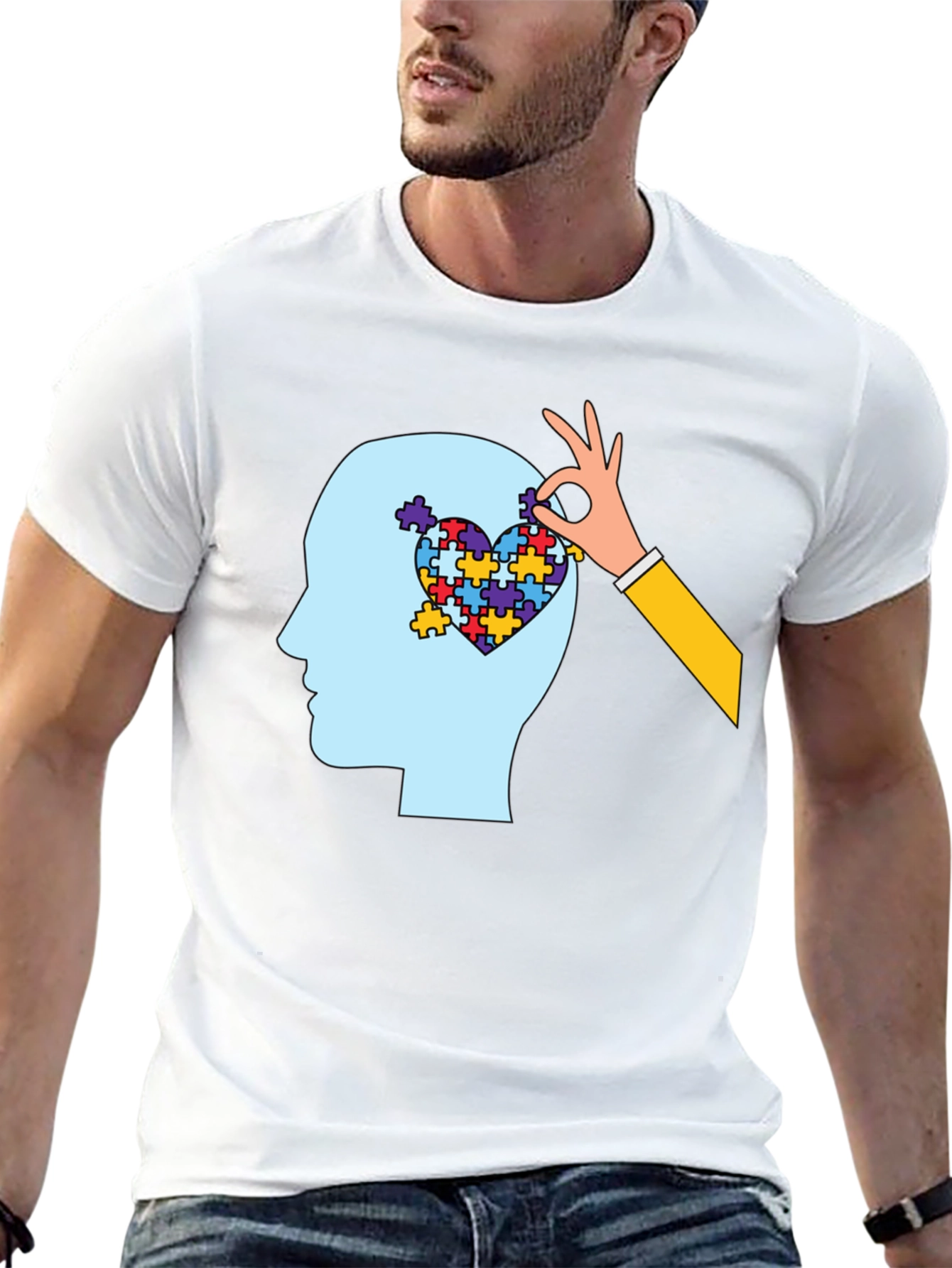 Autism Awareness Puzzle Heart Mind T-Shirt