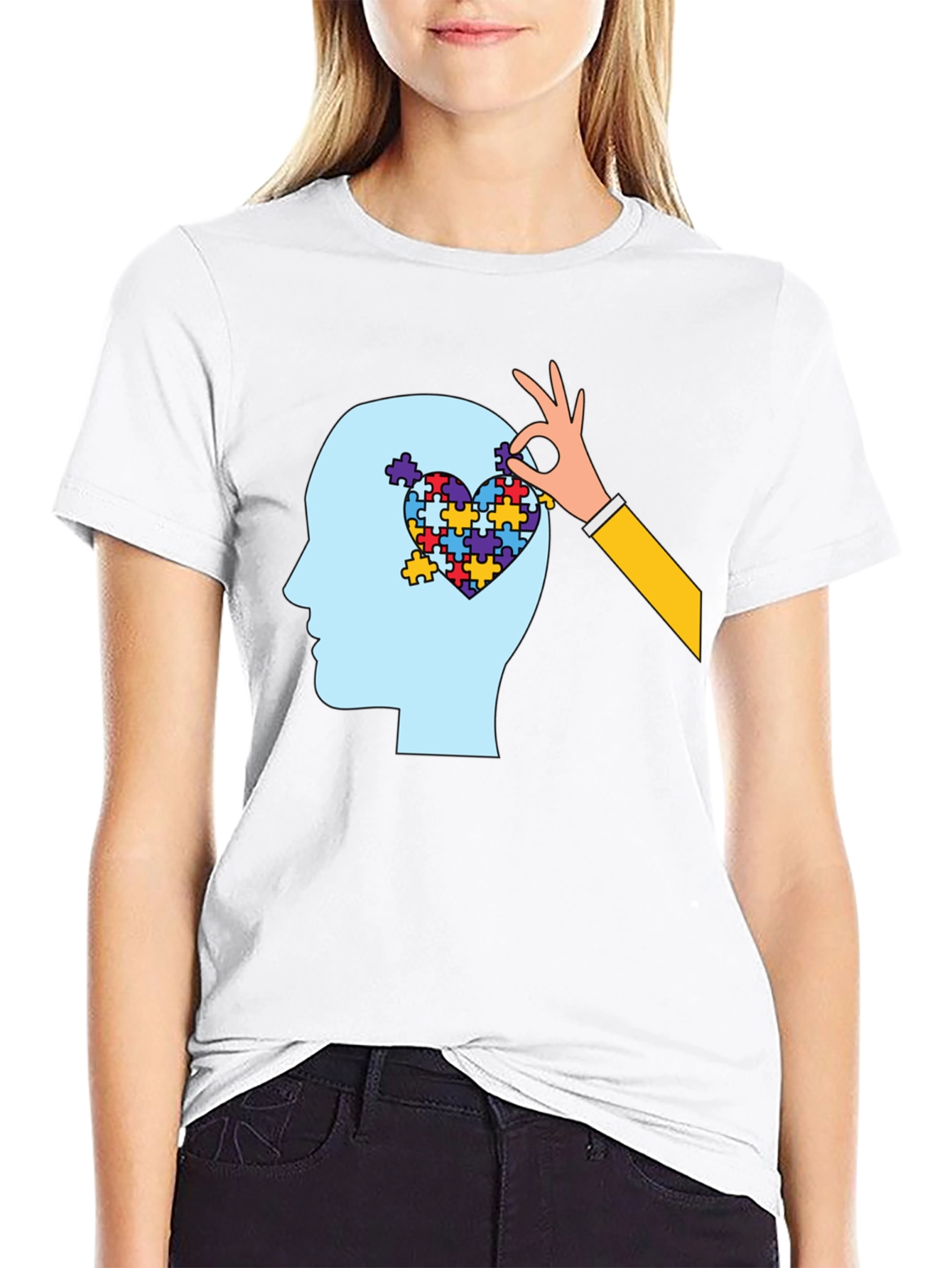 Autism Awareness Puzzle Heart Mind T-Shirt
