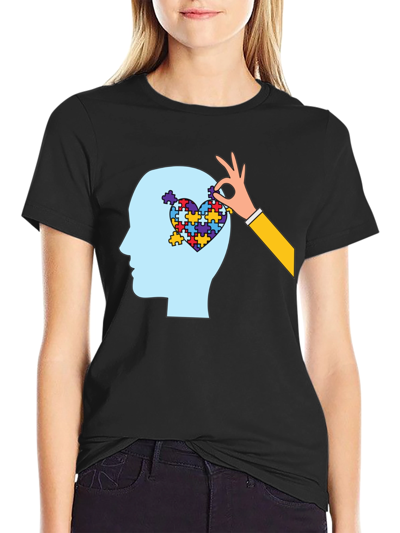 Autism Awareness Puzzle Heart Mind T-Shirt