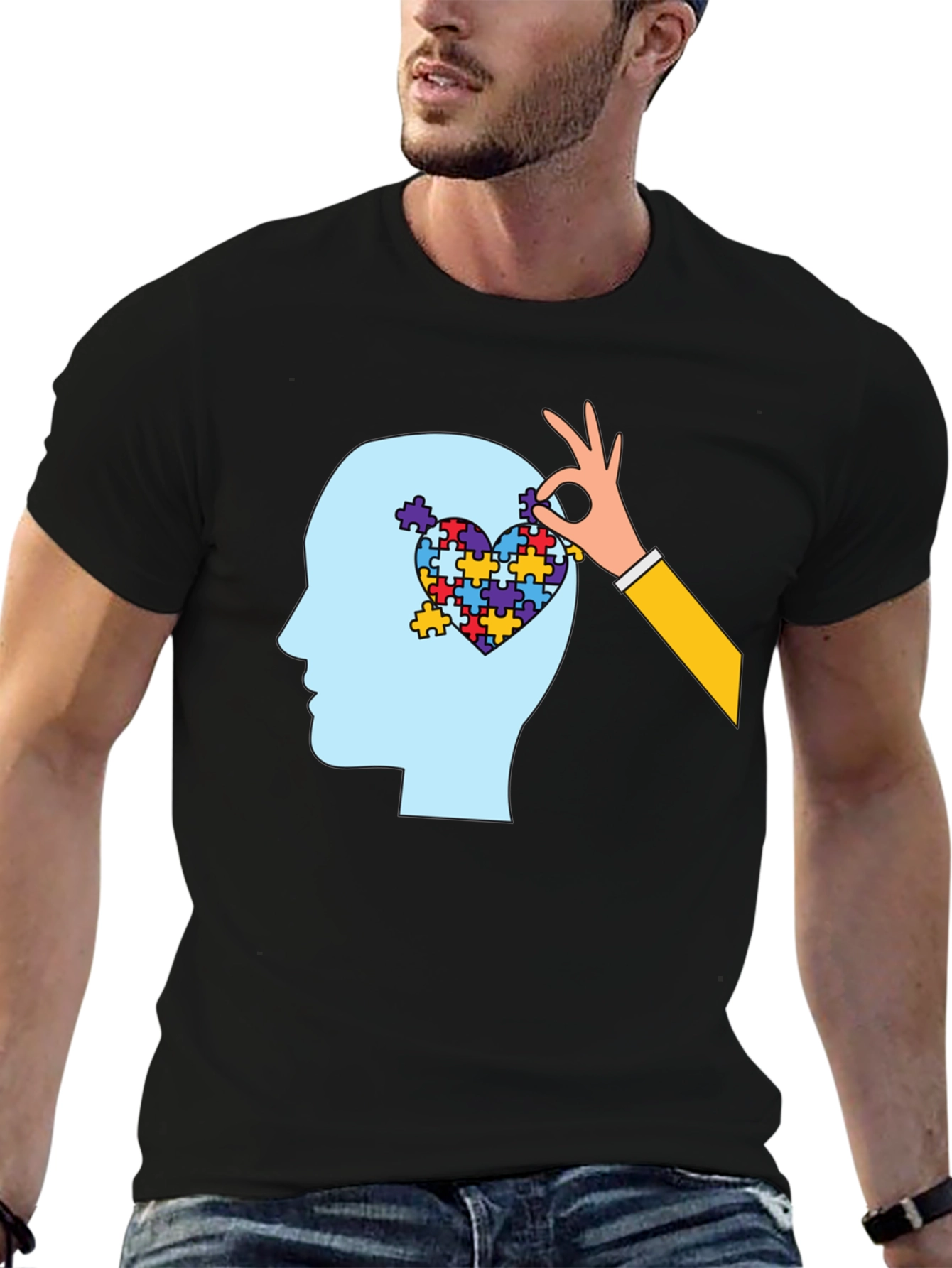 Autism Awareness Puzzle Heart Mind T-Shirt