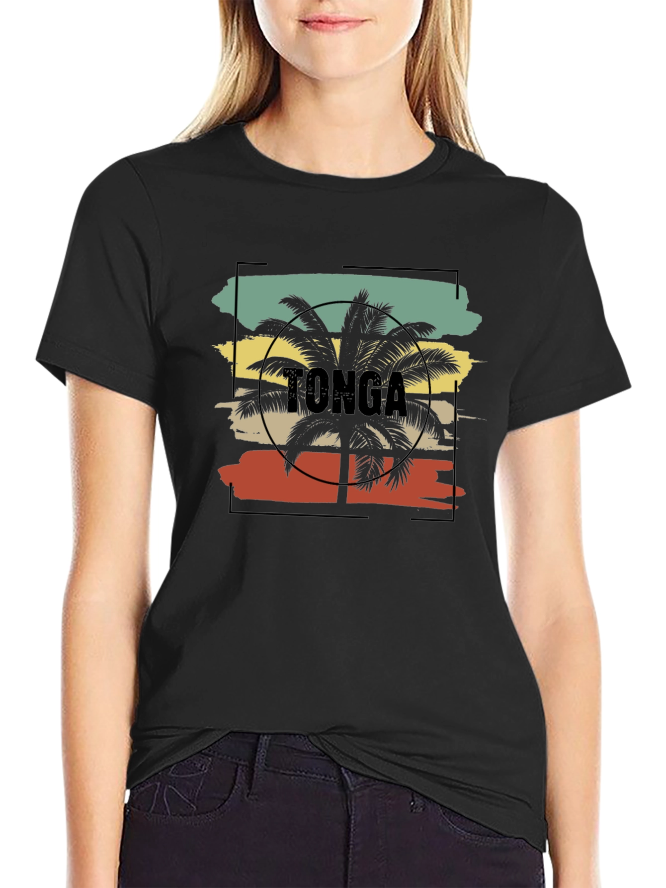 Tonga Palm Tree Graphic Tee