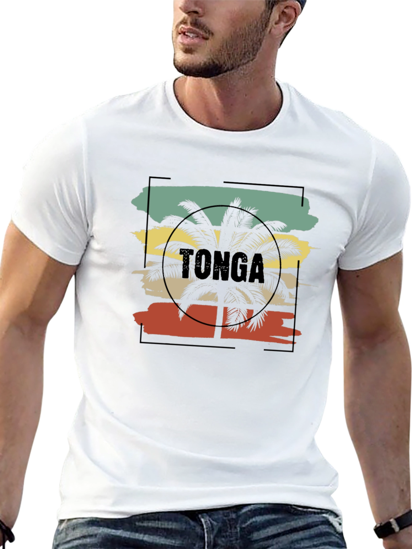Tonga Palm Tree Graphic Tee