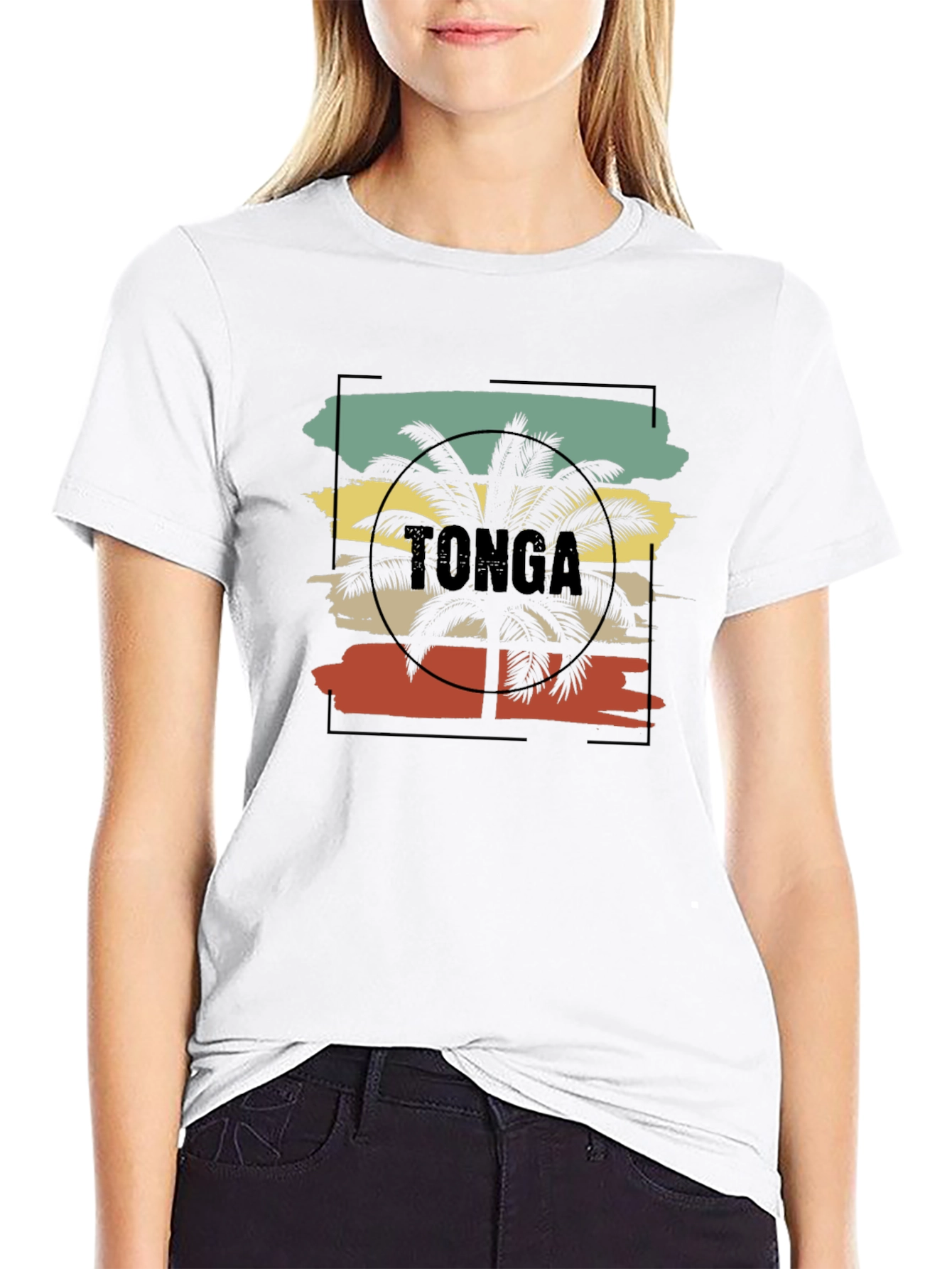 Tonga Palm Tree Graphic Tee