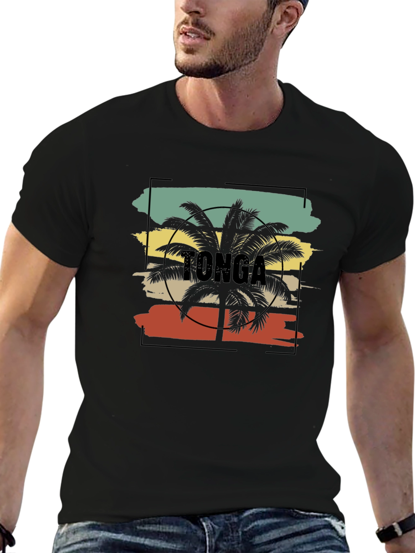Tonga Palm Tree Graphic Tee