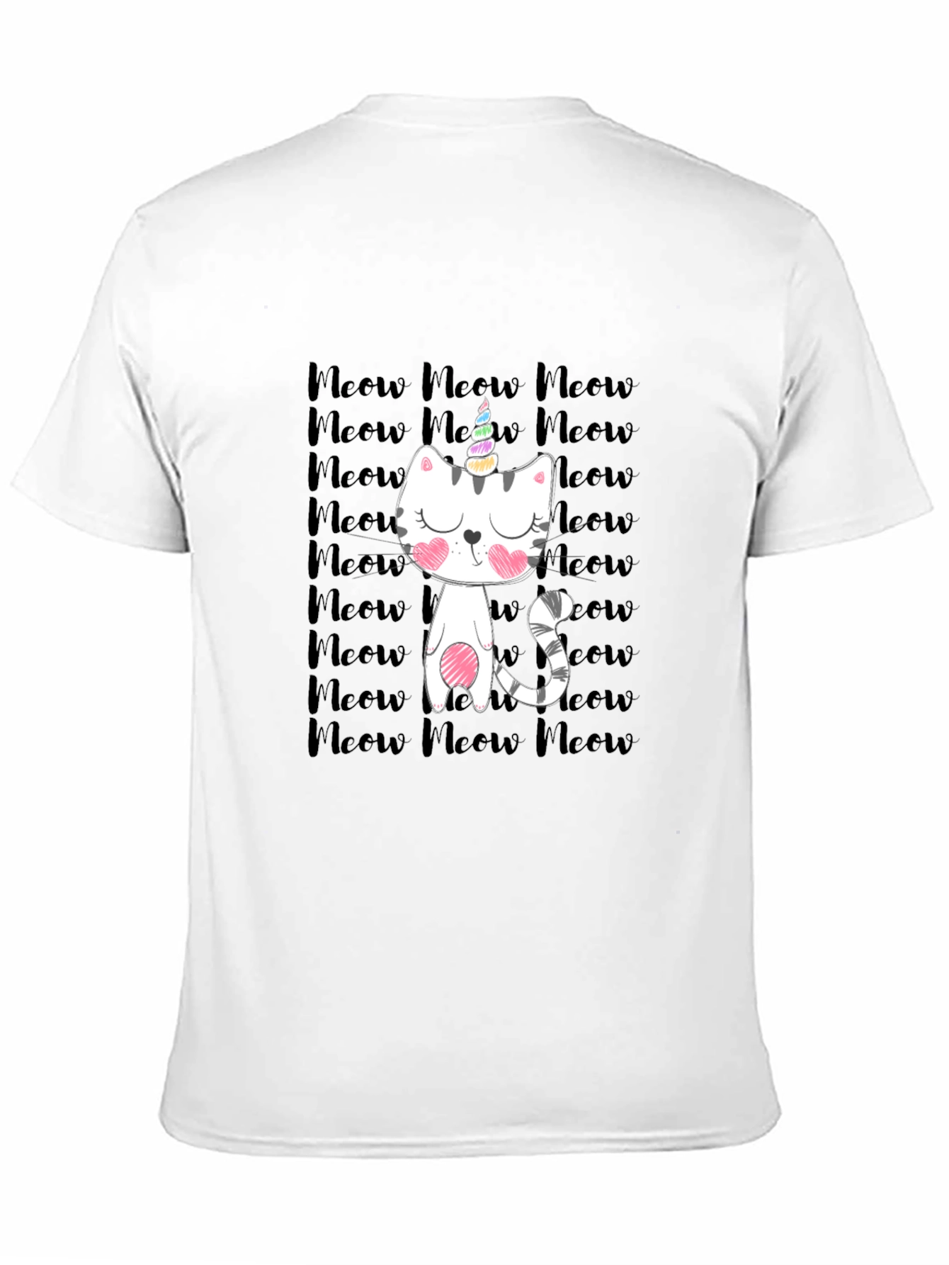 Unicorn Cat Meow Graphic T-Shirt