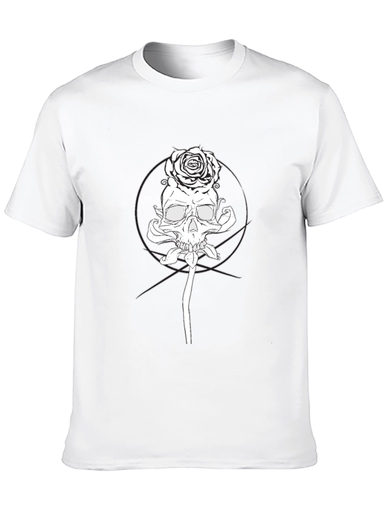 Skull & Rose Graphic Black T-Shirt