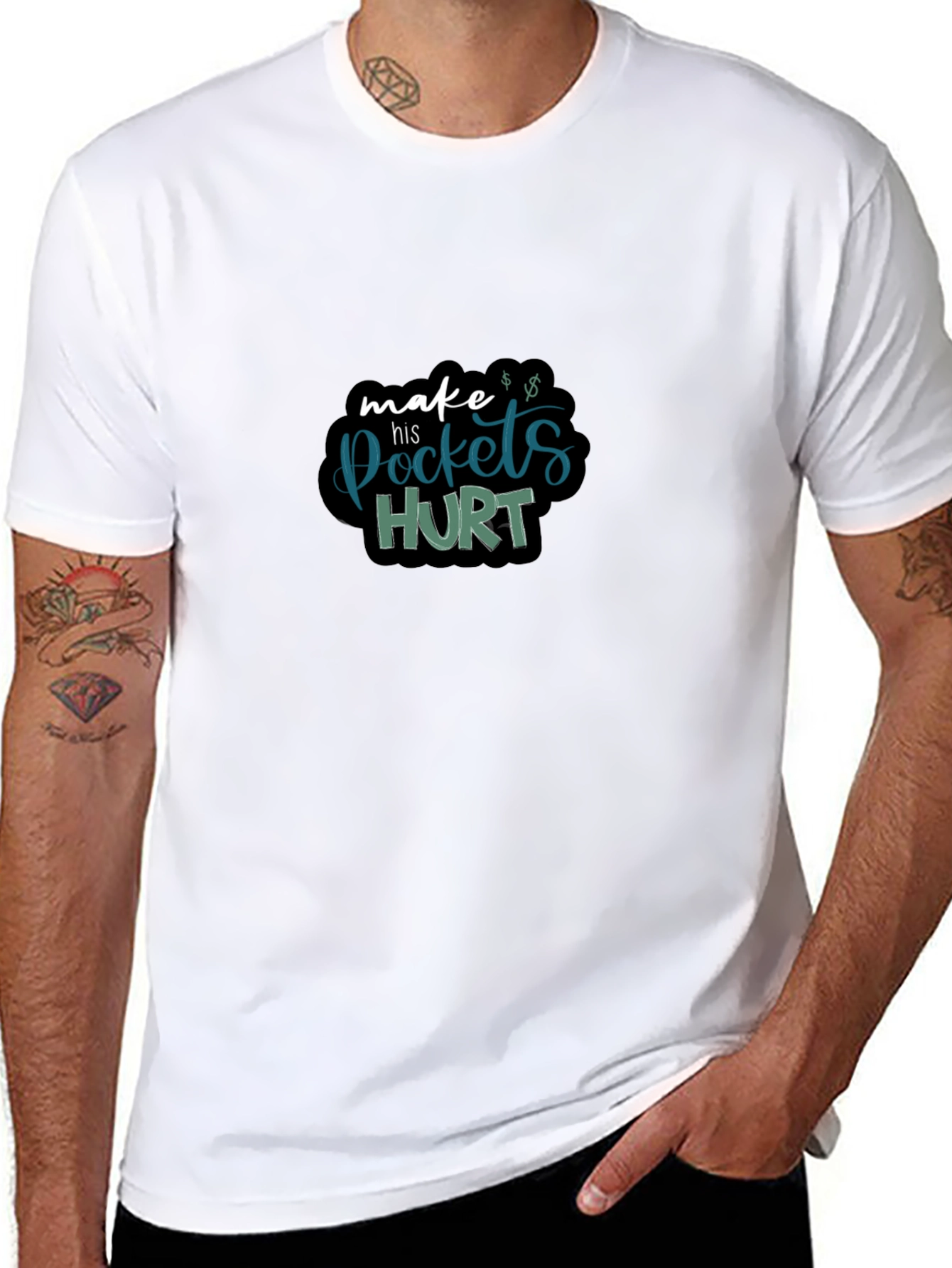 Make His Pockets Hurt Black T-Shirt