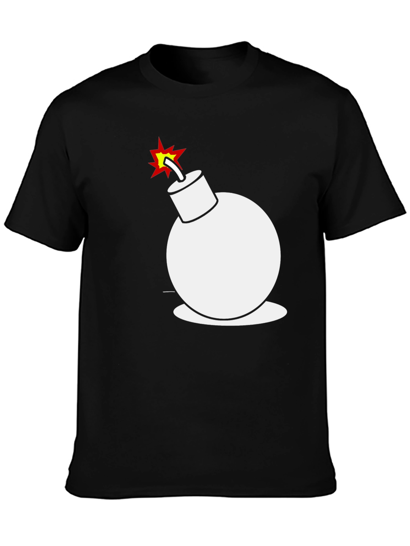 Funny Cartoon Bomb Graphic Tee - Mens Black T-Shirt