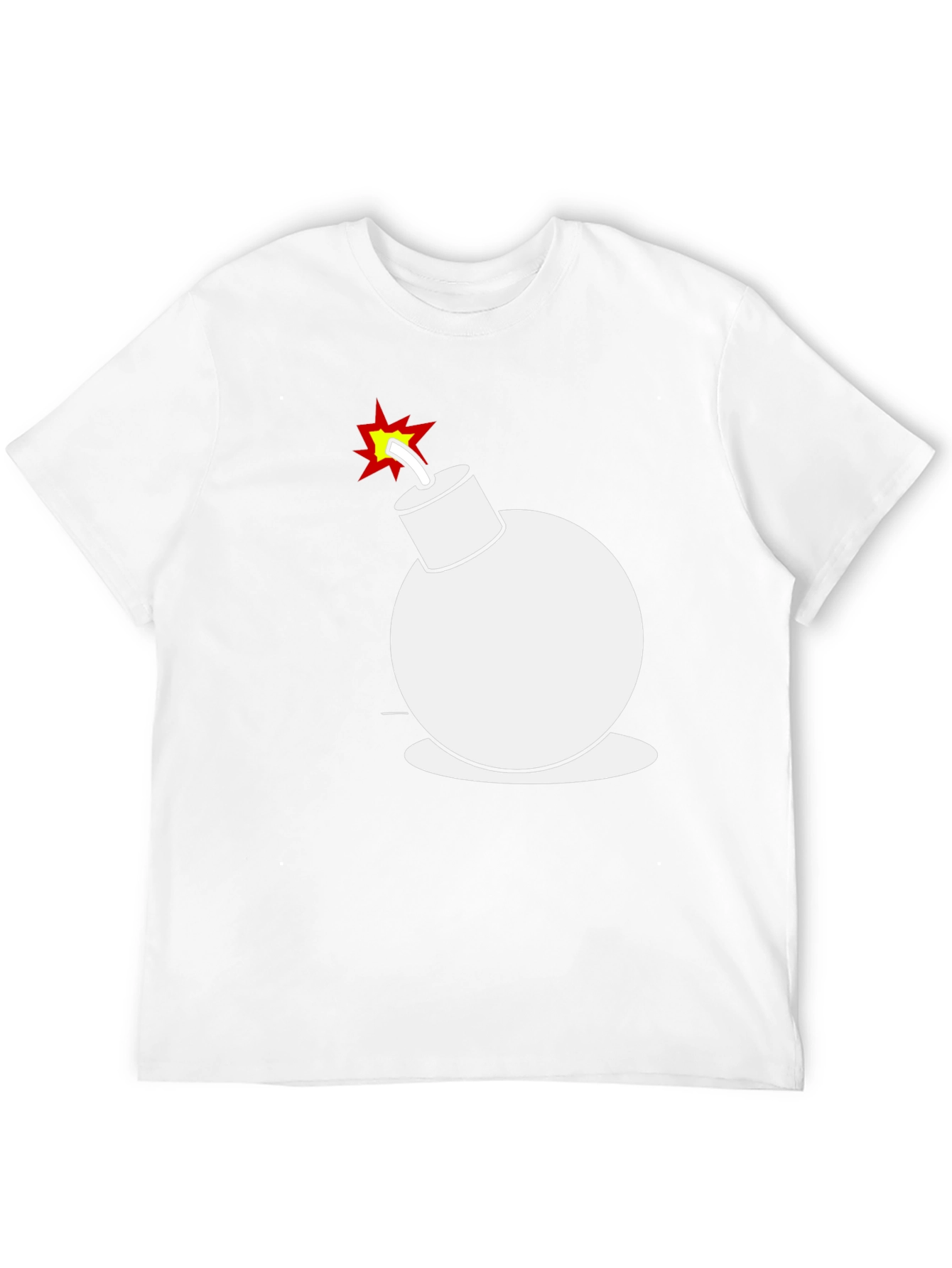 Funny Cartoon Bomb Graphic Tee - Mens Black T-Shirt