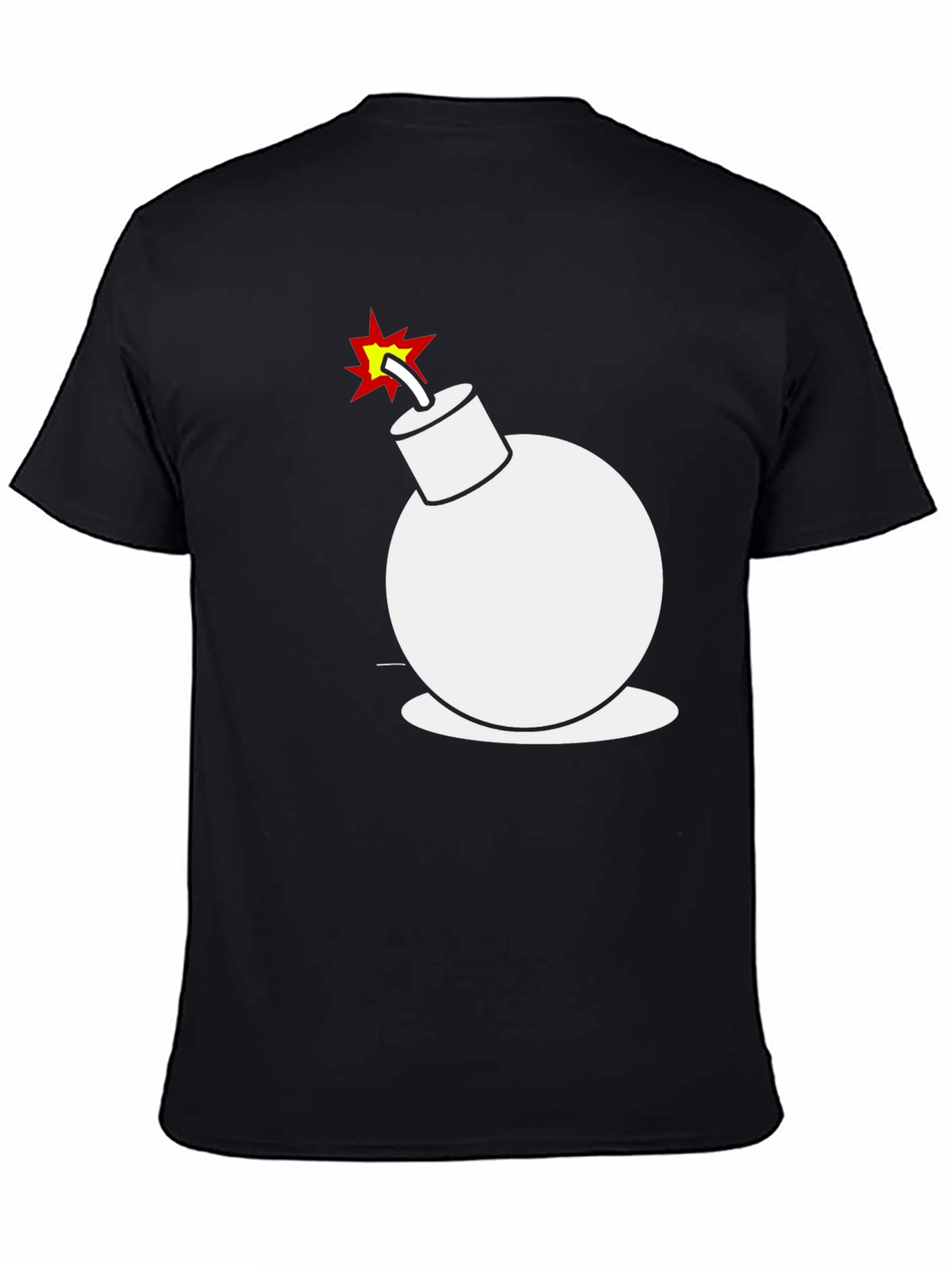 Funny Cartoon Bomb Graphic Tee - Mens Black T-Shirt