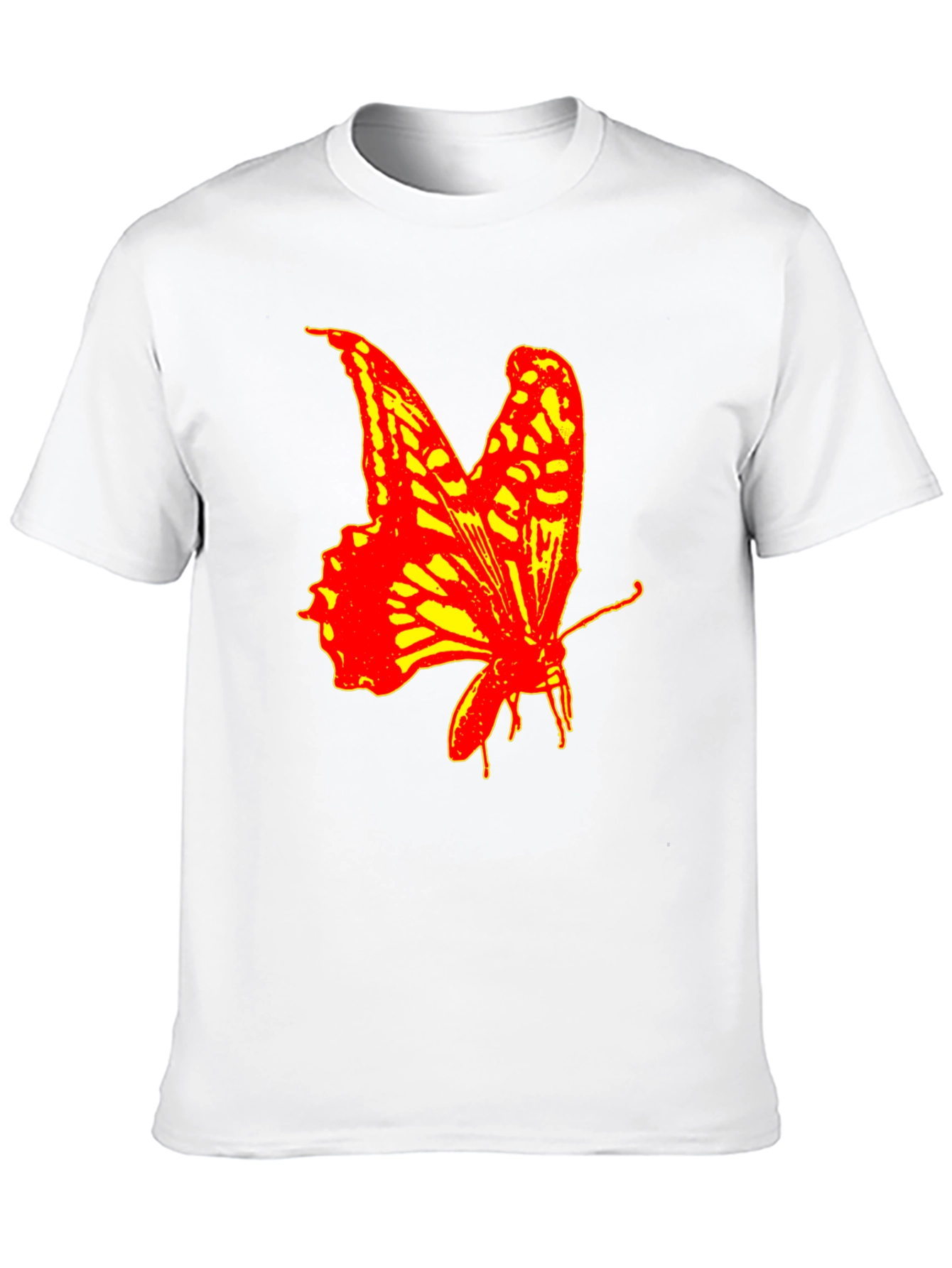 Bold Butterfly Graphic Print T-Shirt - Black