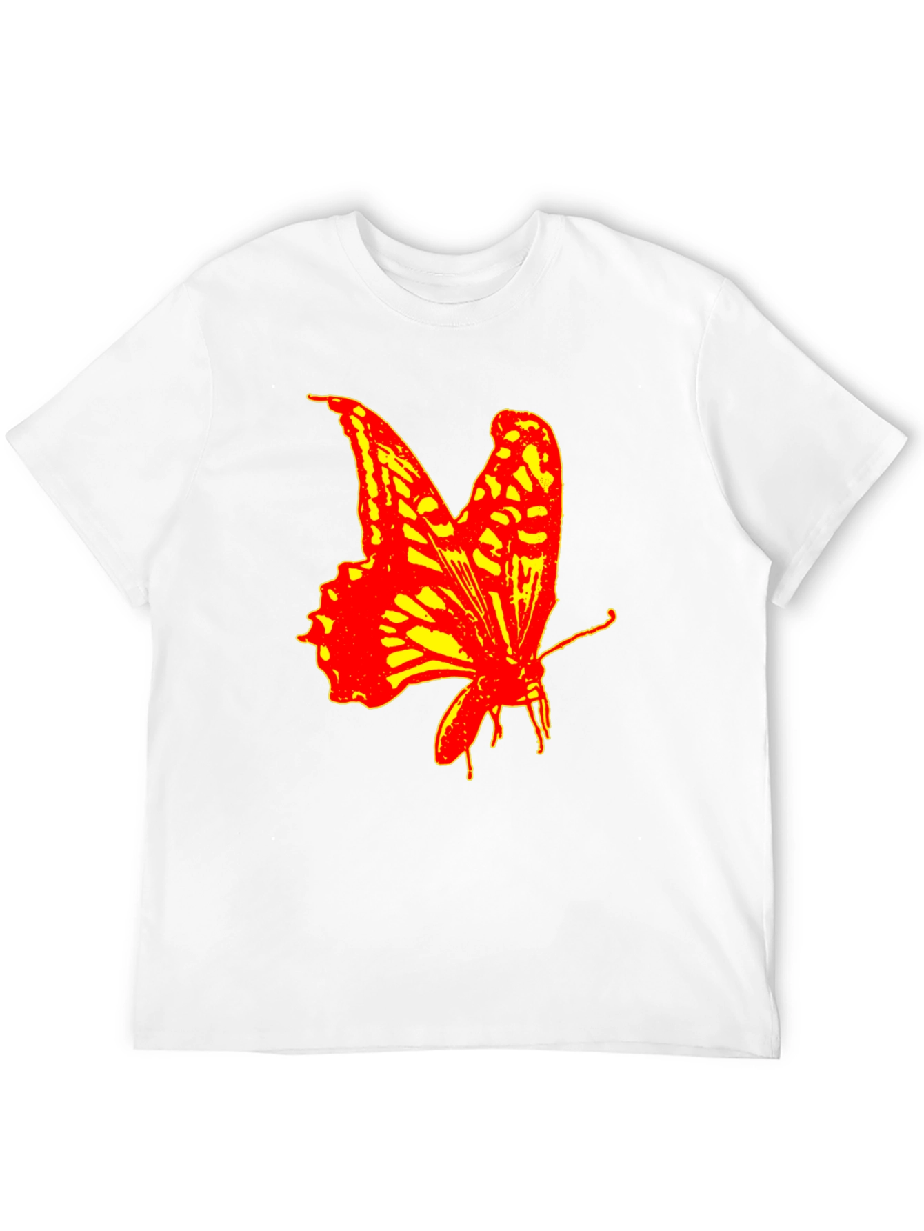 Bold Butterfly Graphic Print T-Shirt - Black