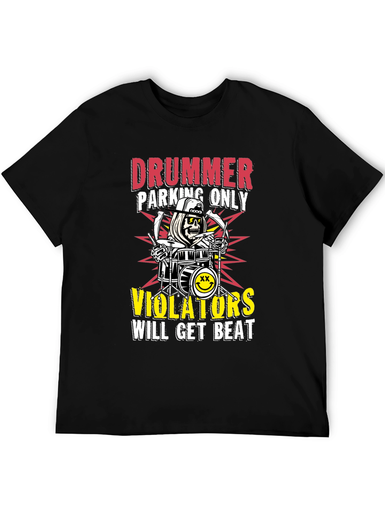 Drummer Parking Only Graphic T-Shirt
