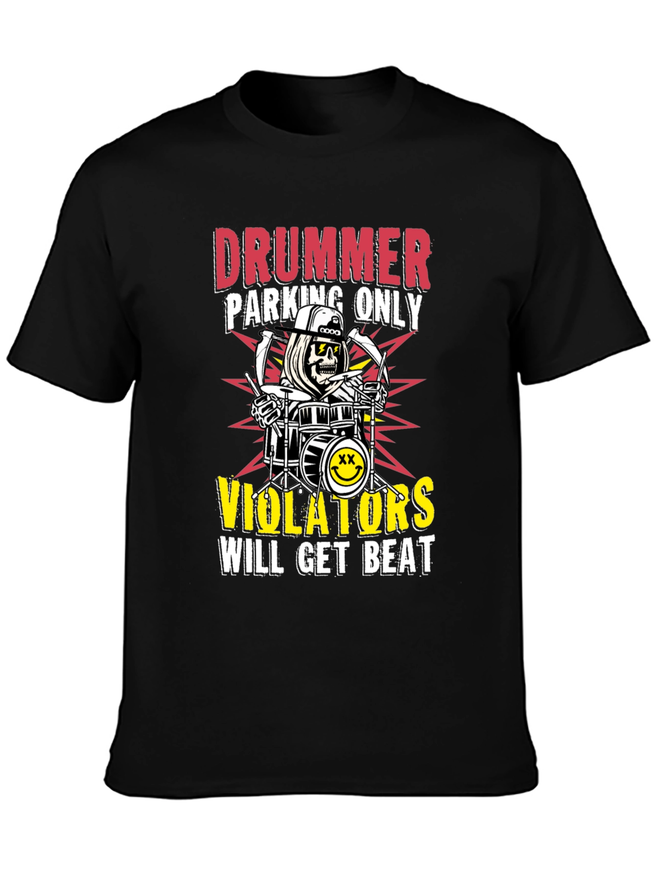 Drummer Parking Only Graphic T-Shirt