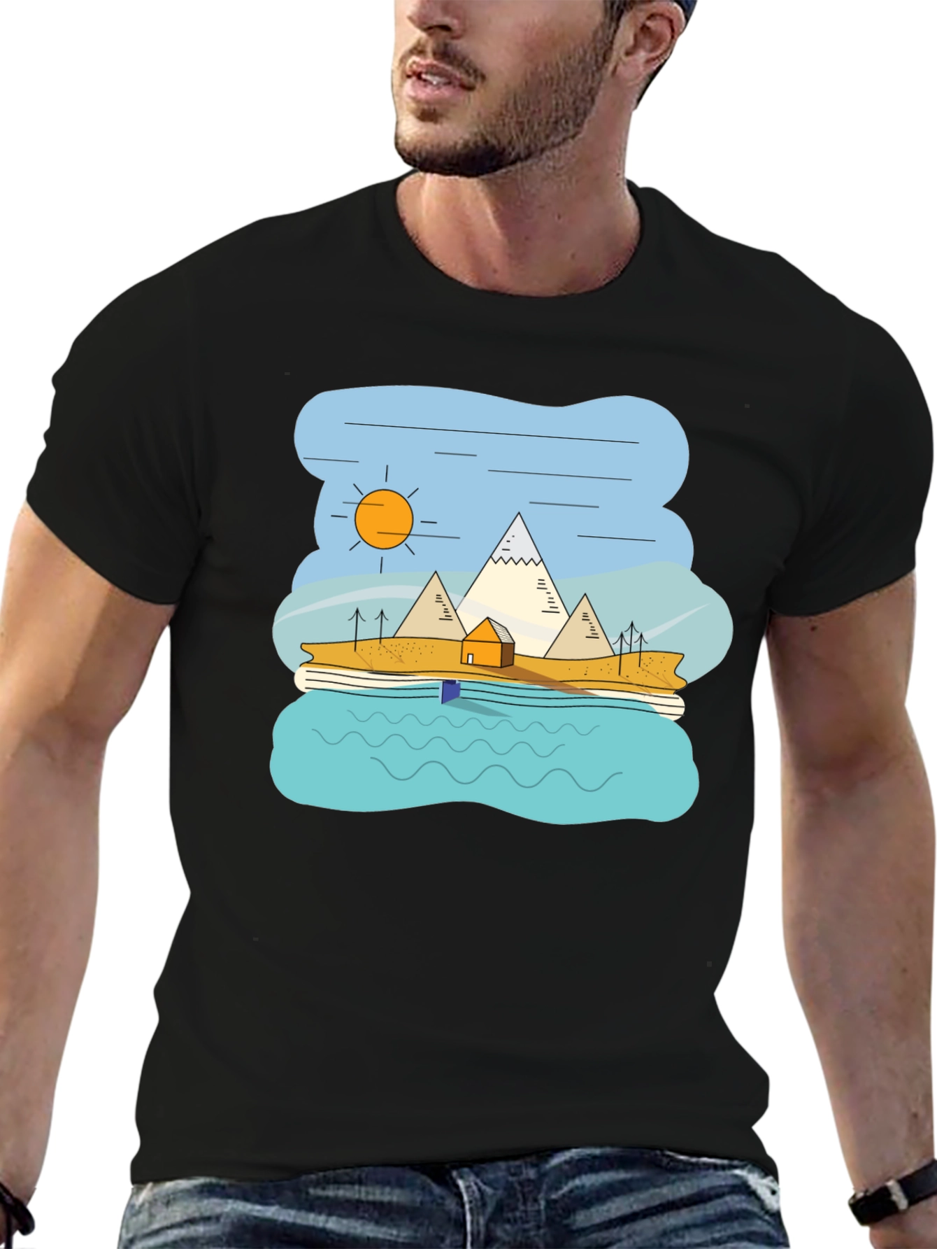 Mountain Landscape Graphic T-Shirt