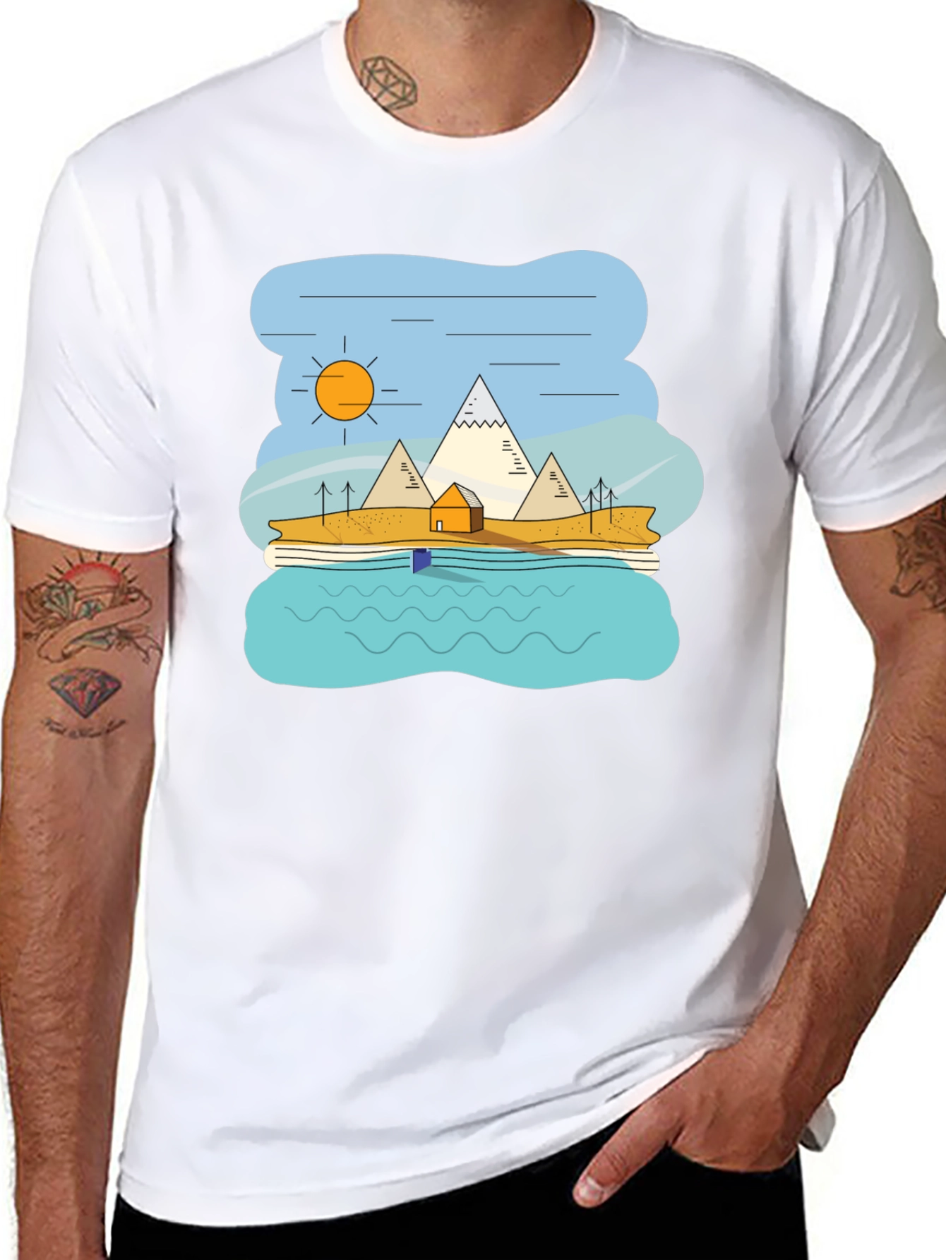 Mountain Landscape Graphic T-Shirt