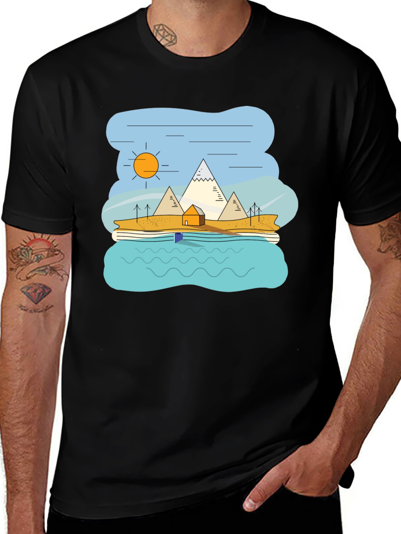 Mountain Landscape Graphic T-Shirt