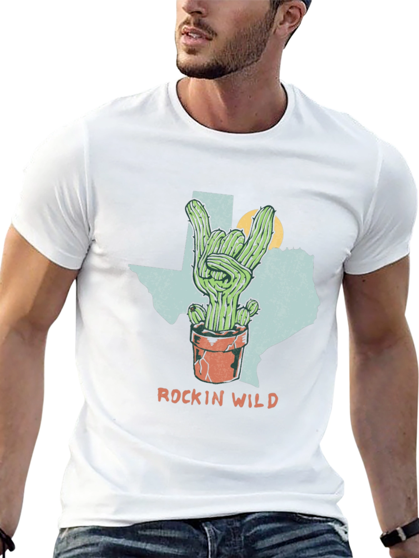 Rockin Wild Cactus Texas Tee
