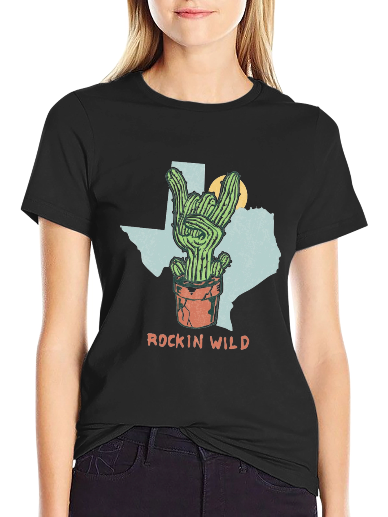Rockin Wild Cactus Texas Tee