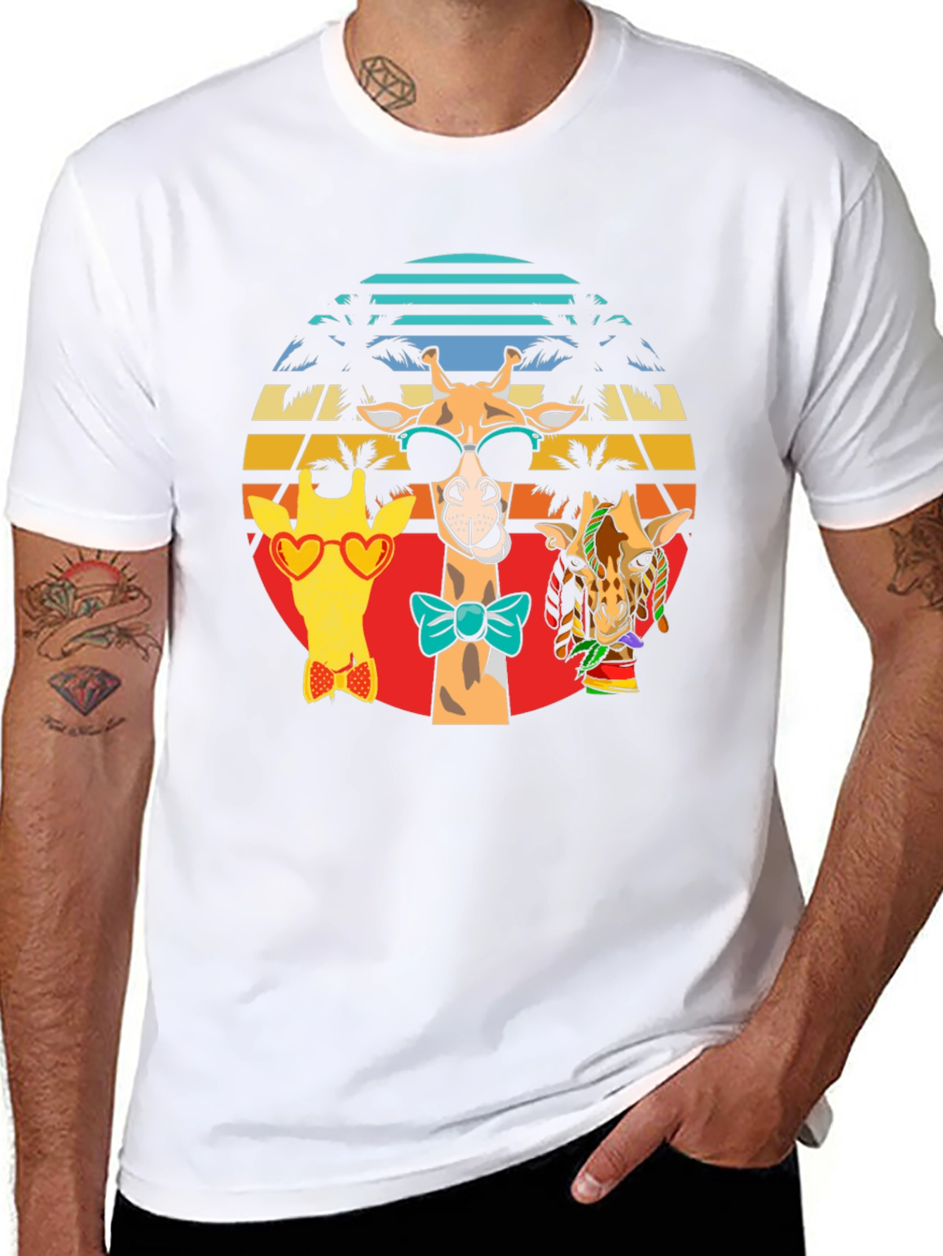 Tropical Giraffe Graphic Tee