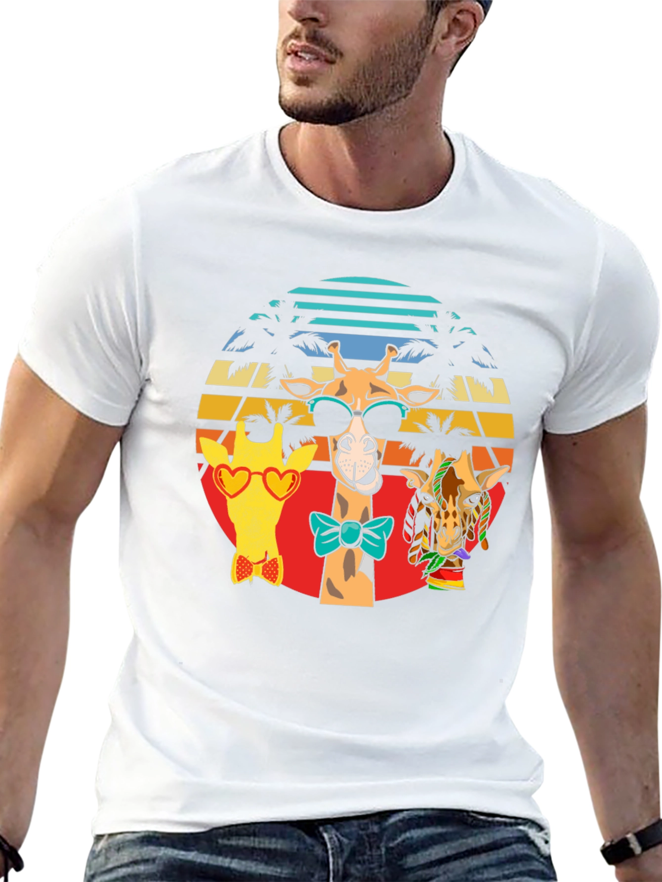 Tropical Giraffe Graphic Tee