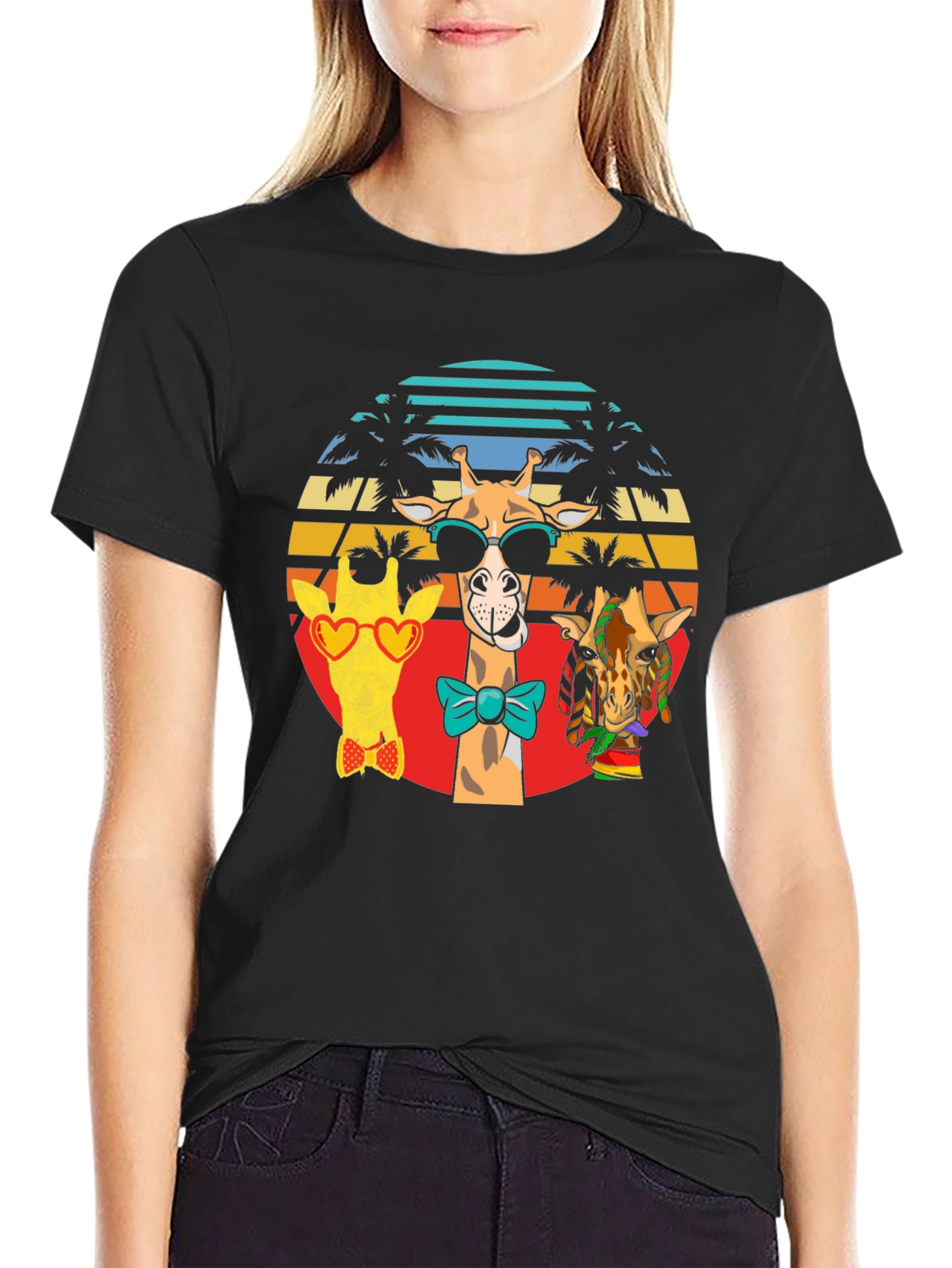 Tropical Giraffe Graphic Tee