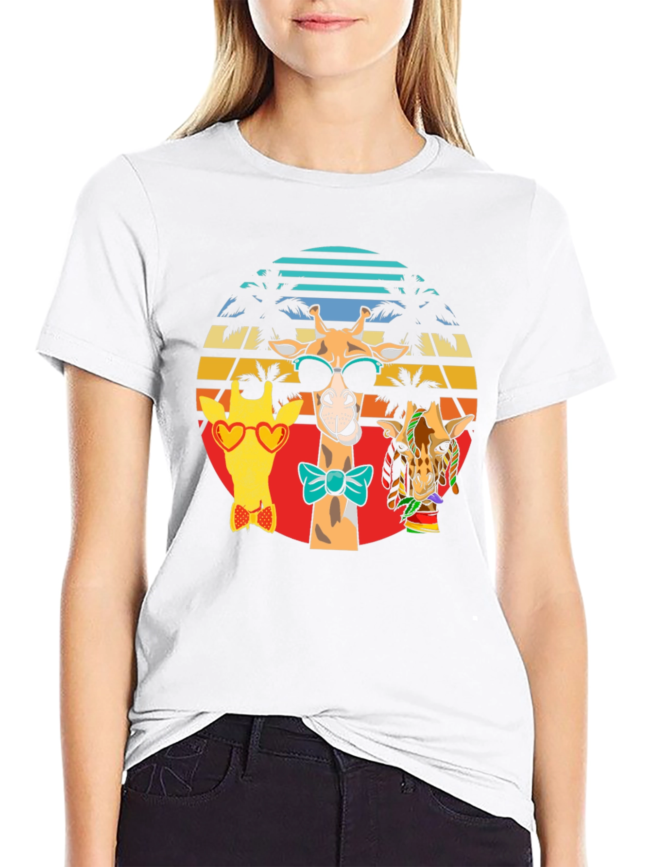 Tropical Giraffe Graphic Tee