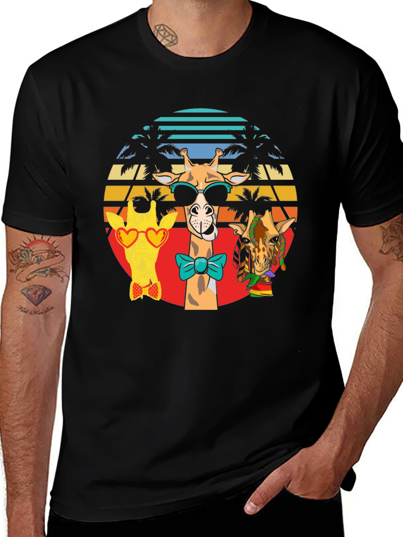 Tropical Giraffe Graphic Tee