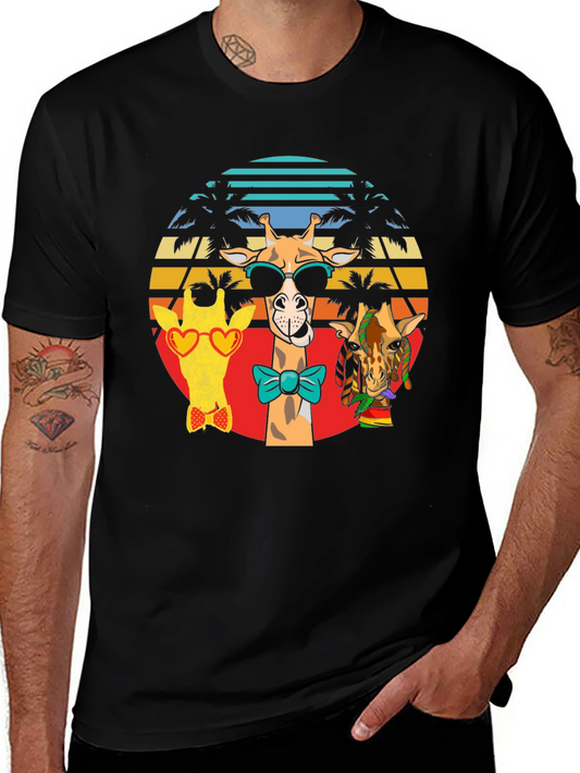 Tropical Giraffe Graphic Tee