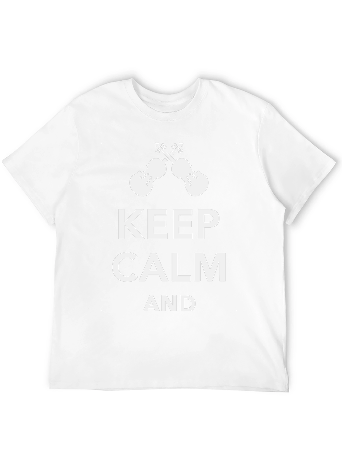 Keep Calm & Play Violin Black Tee